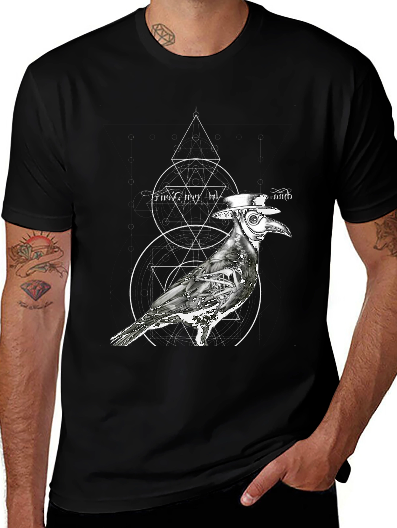 Variant 16 of Plague Doctor Bird Graphic Tee - Unique Design