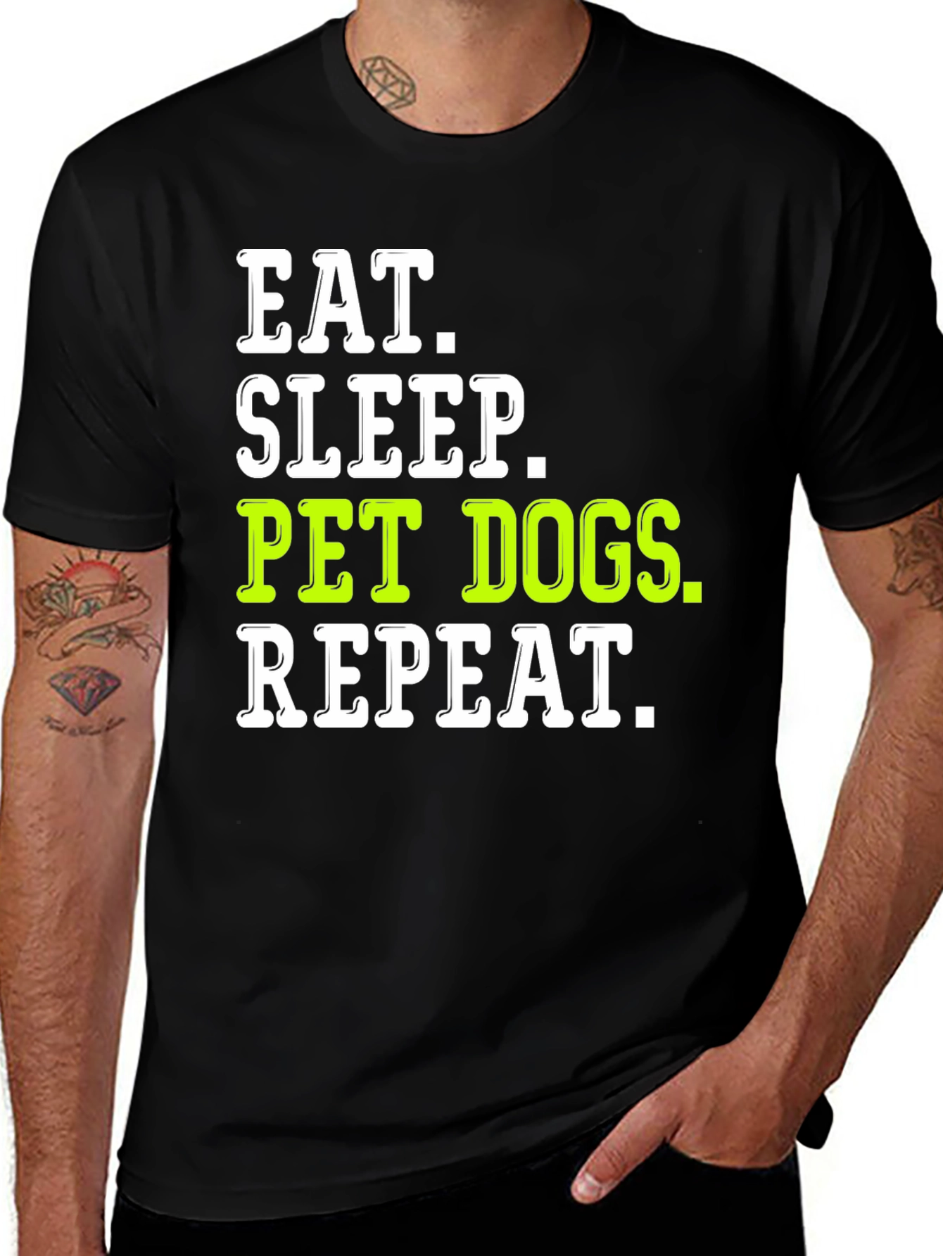 Variant 11 of Eat Sleep Pet Dogs Repeat T-Shirt