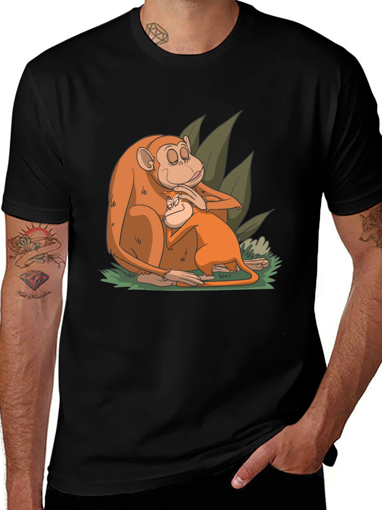 Variant 24 of Monkey Graphic Tee - Family Love T-Shirt