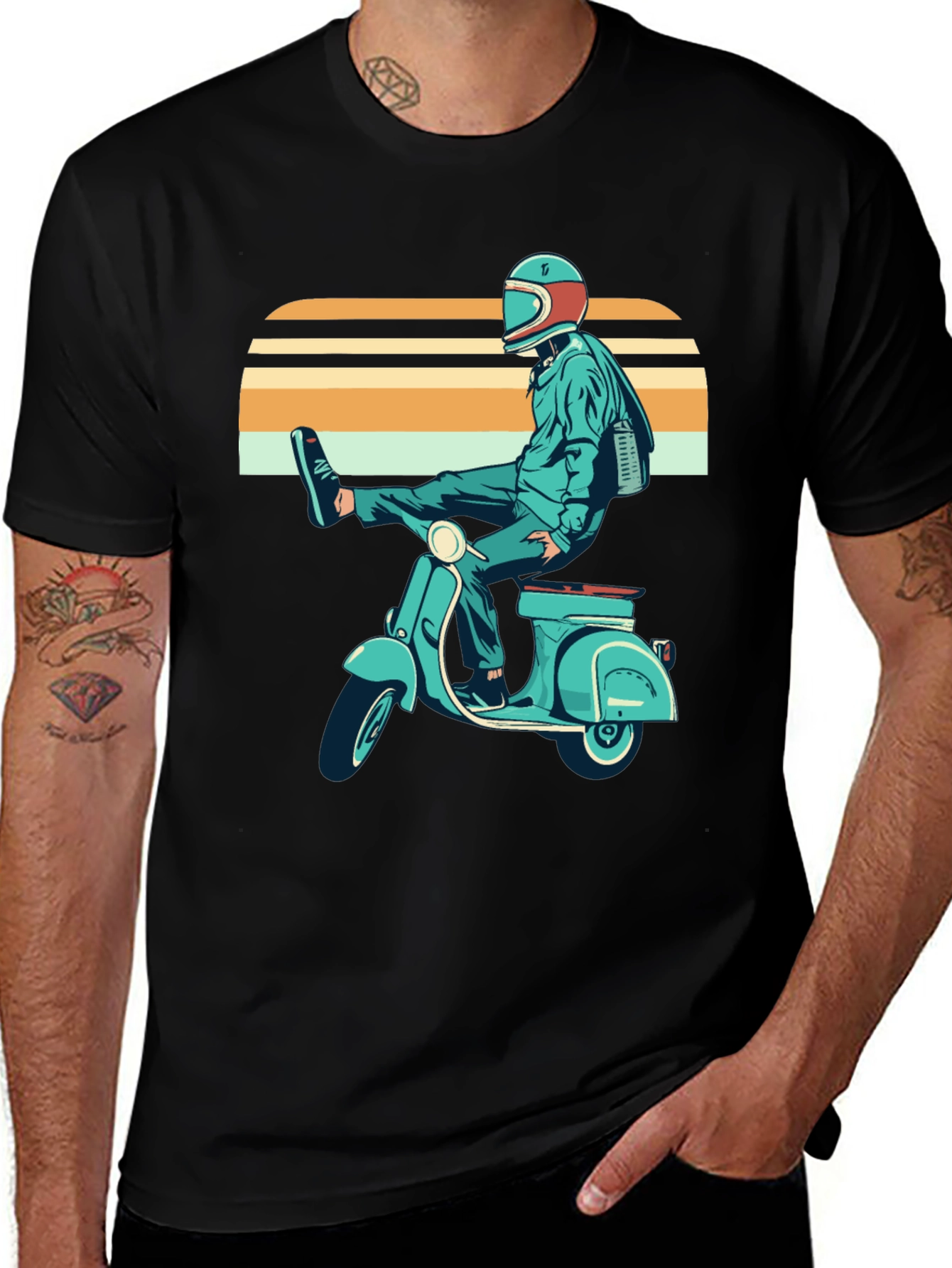 Variant 10 of Retro Scooter Ride T-Shirt - Cool Graphic Tee