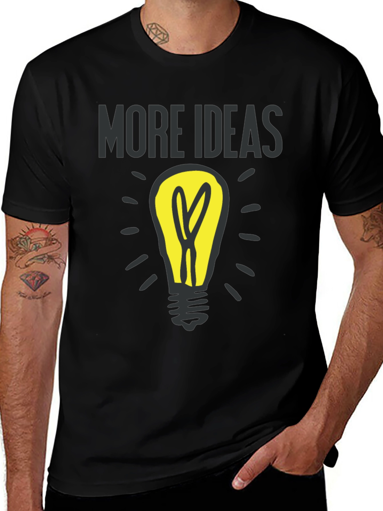 Variant 28 of More Ideas Light Bulb Graphic T-Shirt