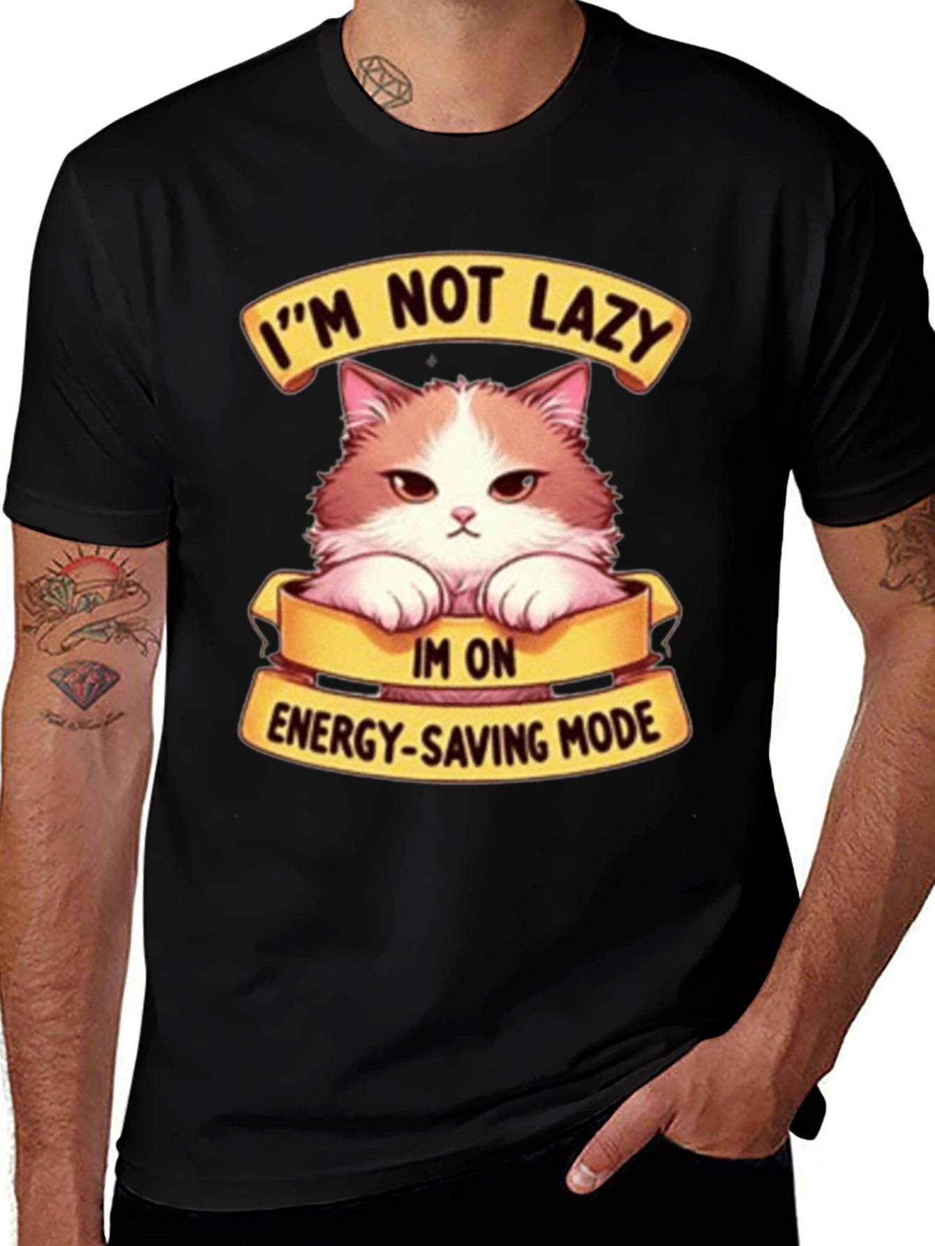 Variant 7 of I'm Not Lazy Cat T-Shirt