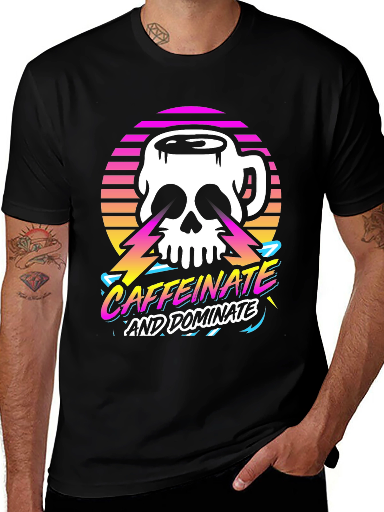 Variant 3 of Caffeinate and Dominate Graphic Tee