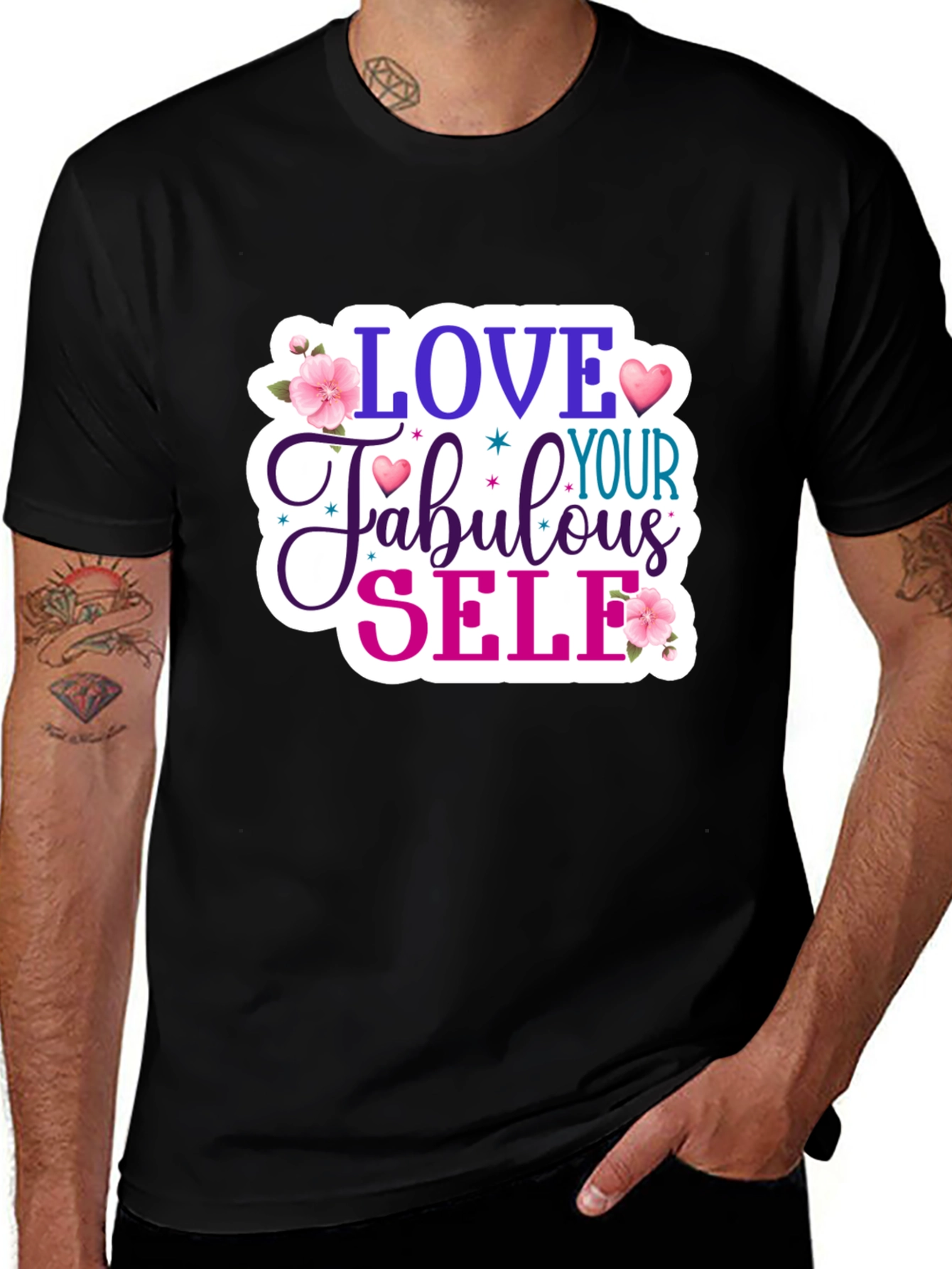 Variant 13 of Love Your Fabulous Self Graphic Tee
