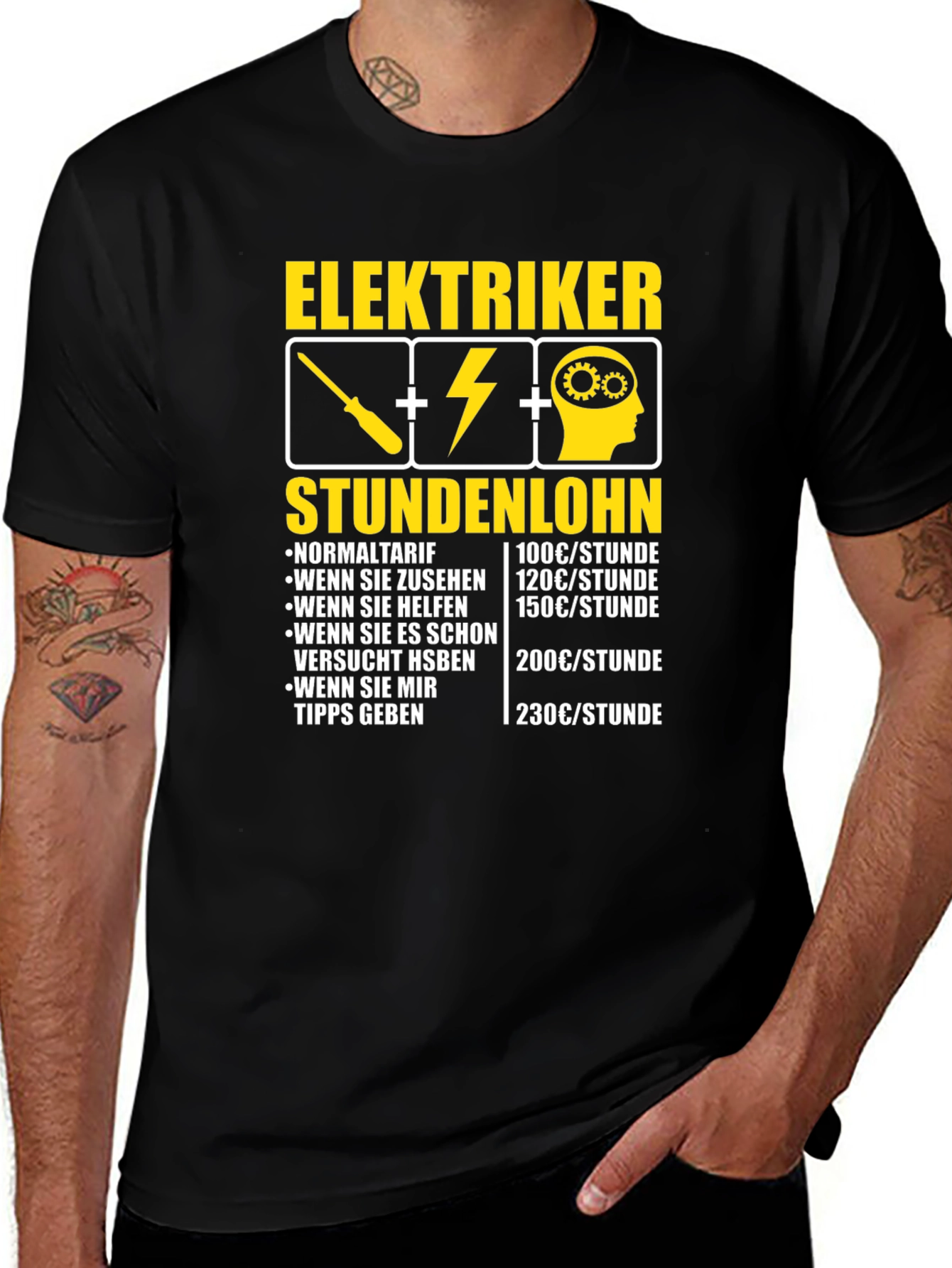 Variant 26 of Electrician Hourly Rate T-Shirt
