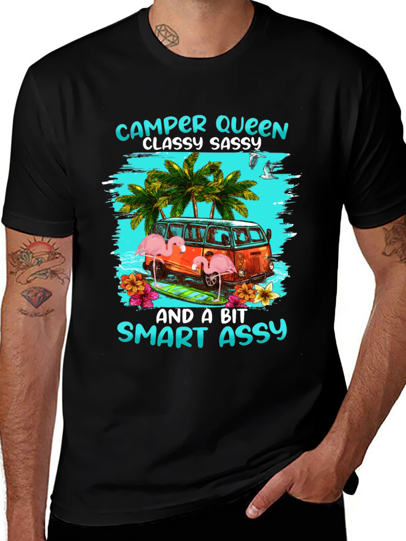 Camper Queen Classy Sassy Graphic T-Shirt