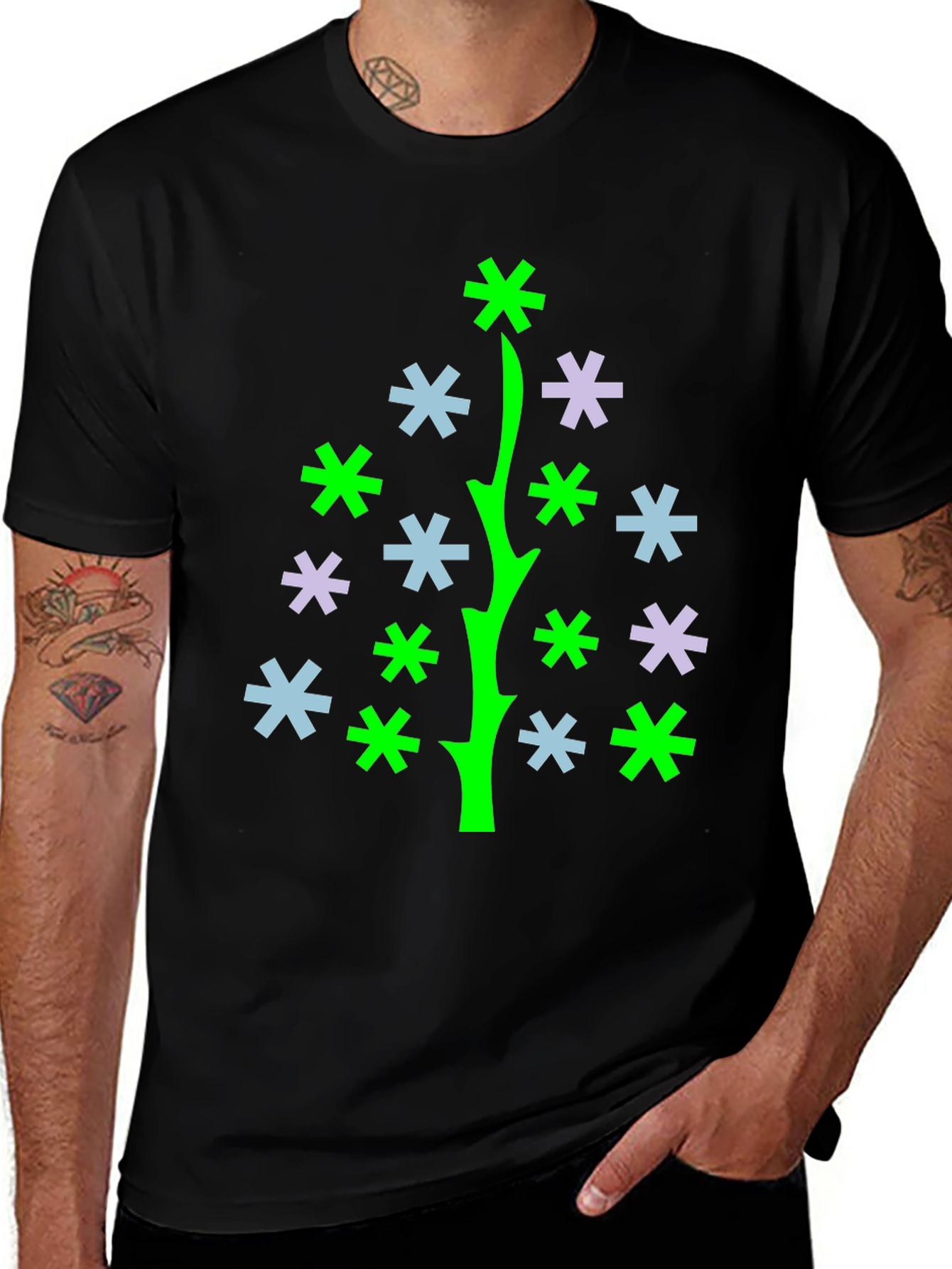 Variant 5 of Abstract Christmas Tree Graphic Tee