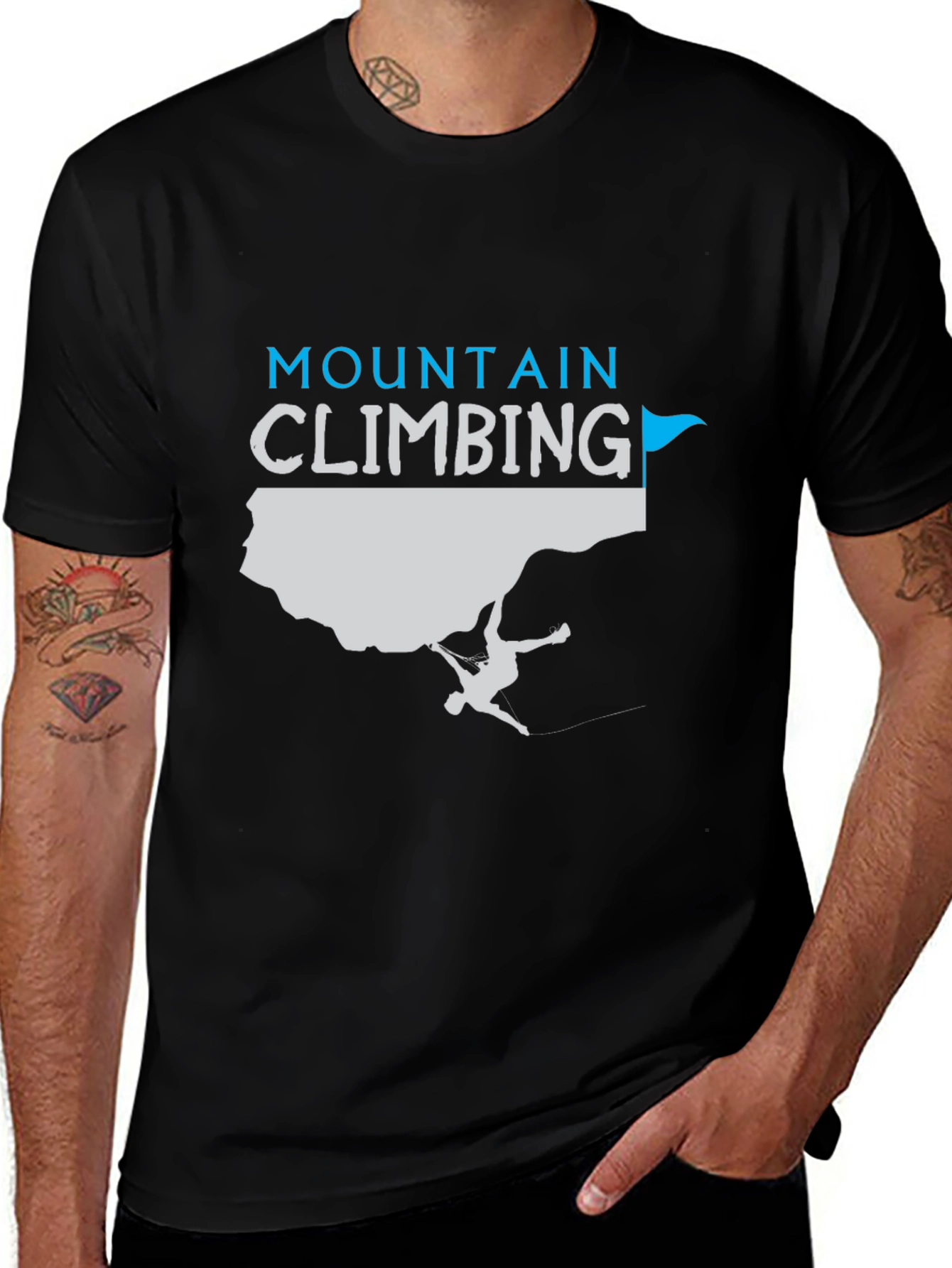 Variant 23 of Mountain Climbing Graphic Tee - Rock Climbing Shirt