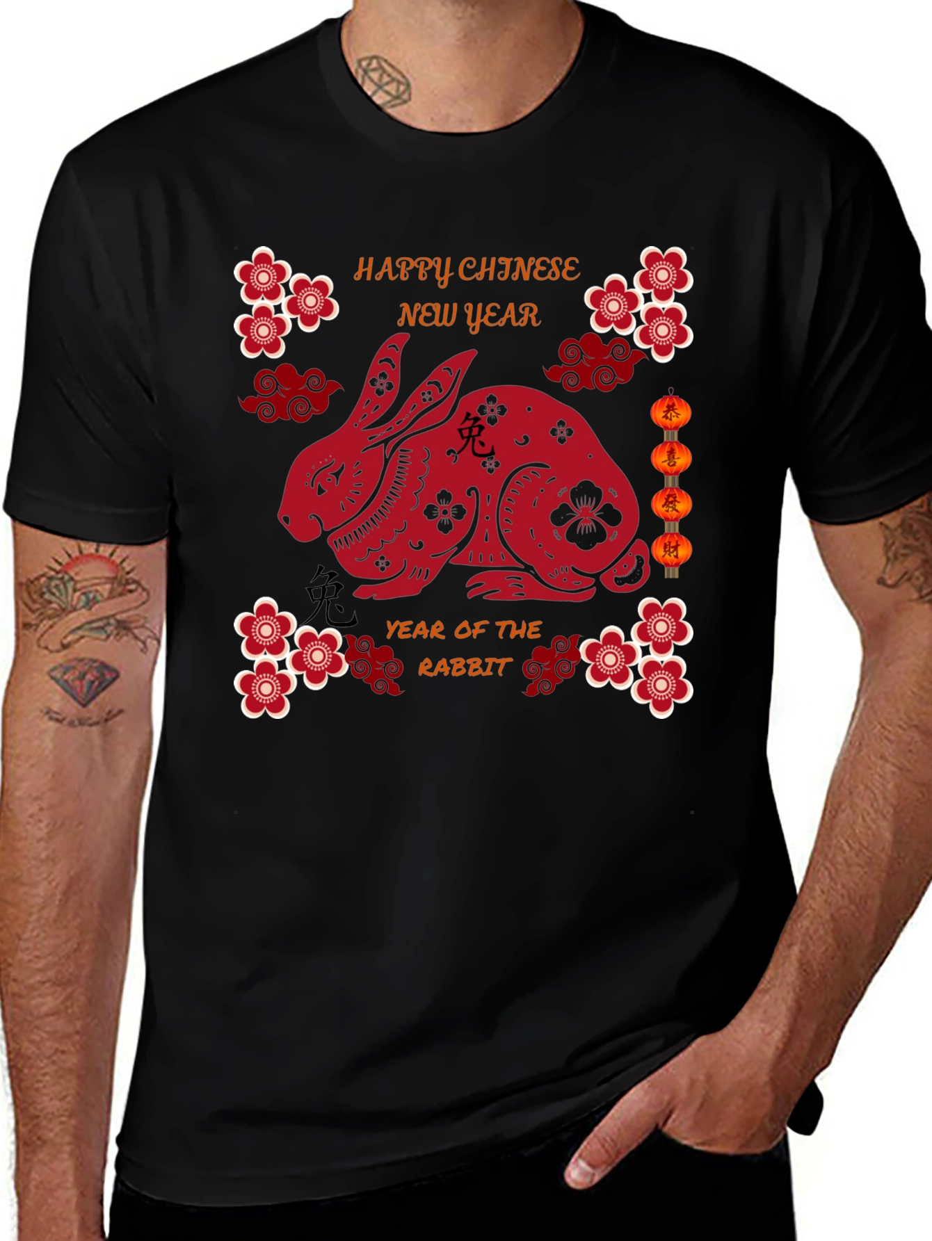 Chinese New Year Rabbit Graphic T-Shirt