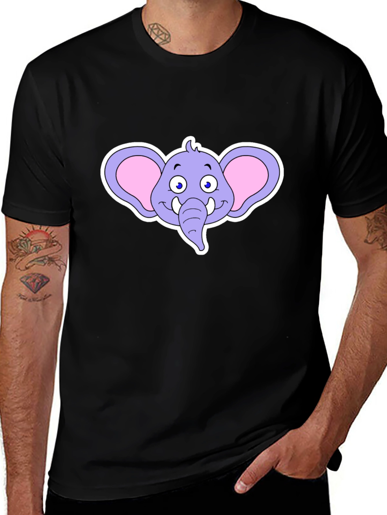 Variant 23 of Elephant Cartoon Tee - Cute Graphic T-Shirt