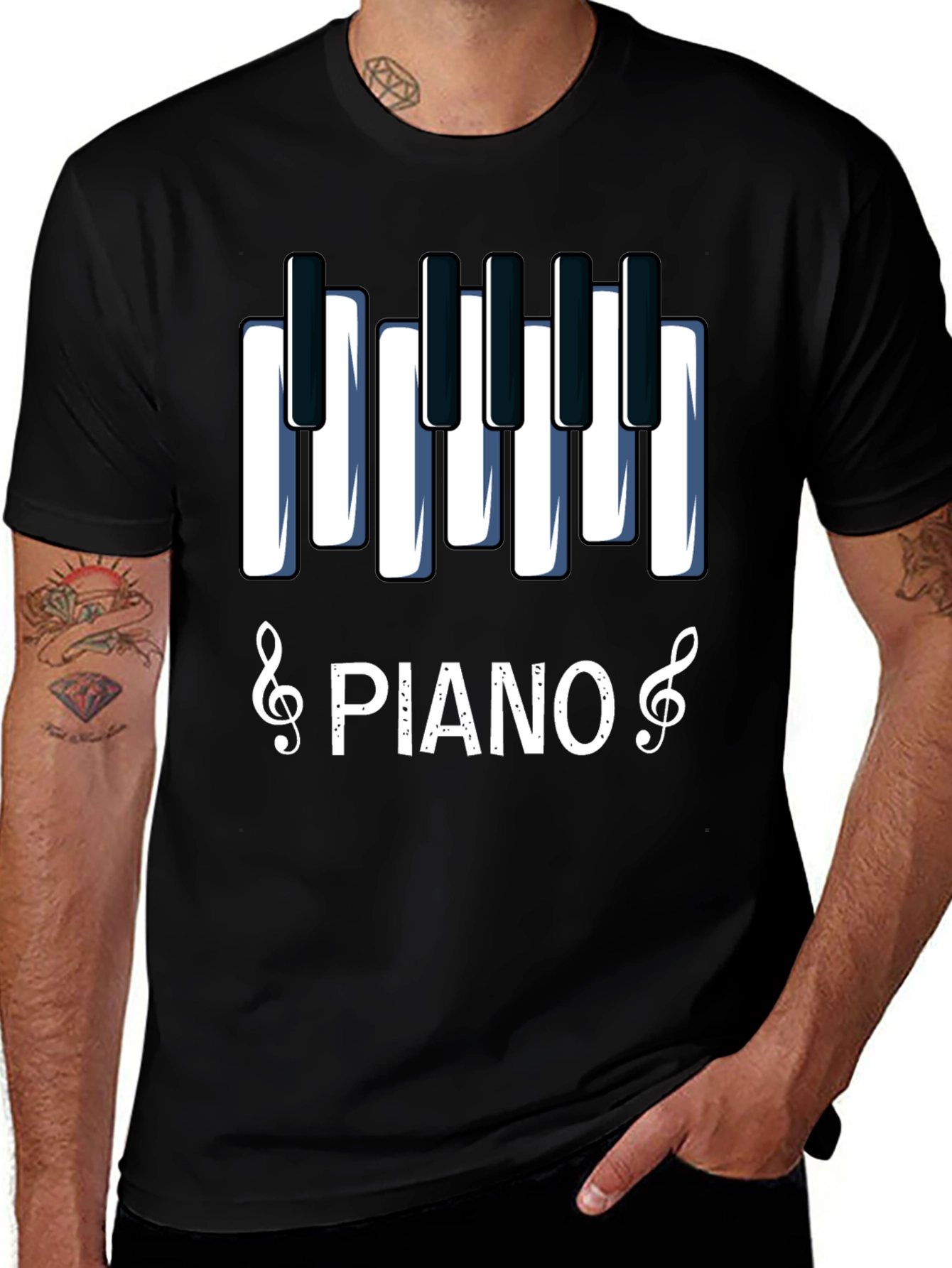 Variant 24 of Piano Keys Music Lover T-Shirt