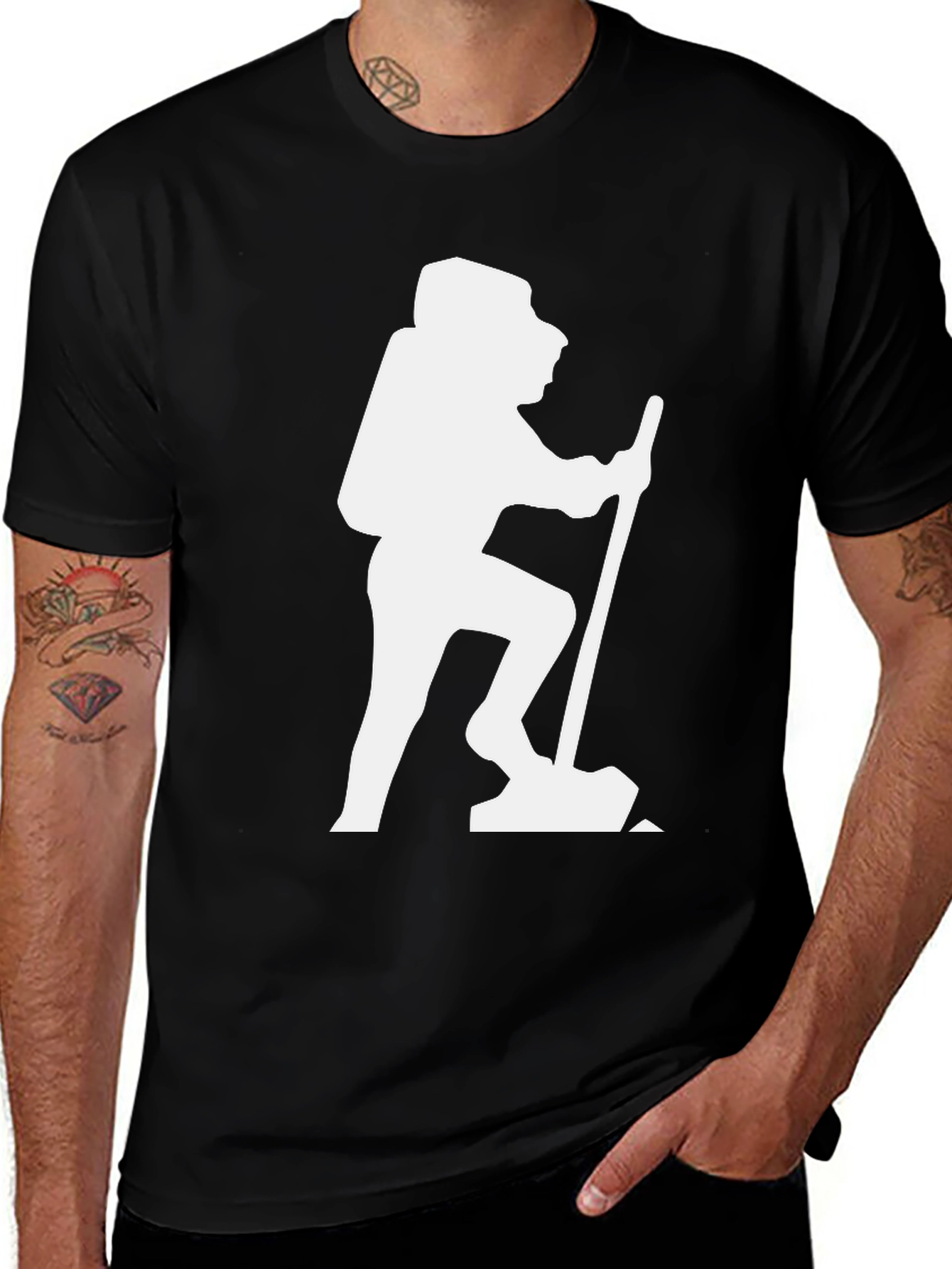 Variant 17 of Hiking Silhouette Black T-Shirt