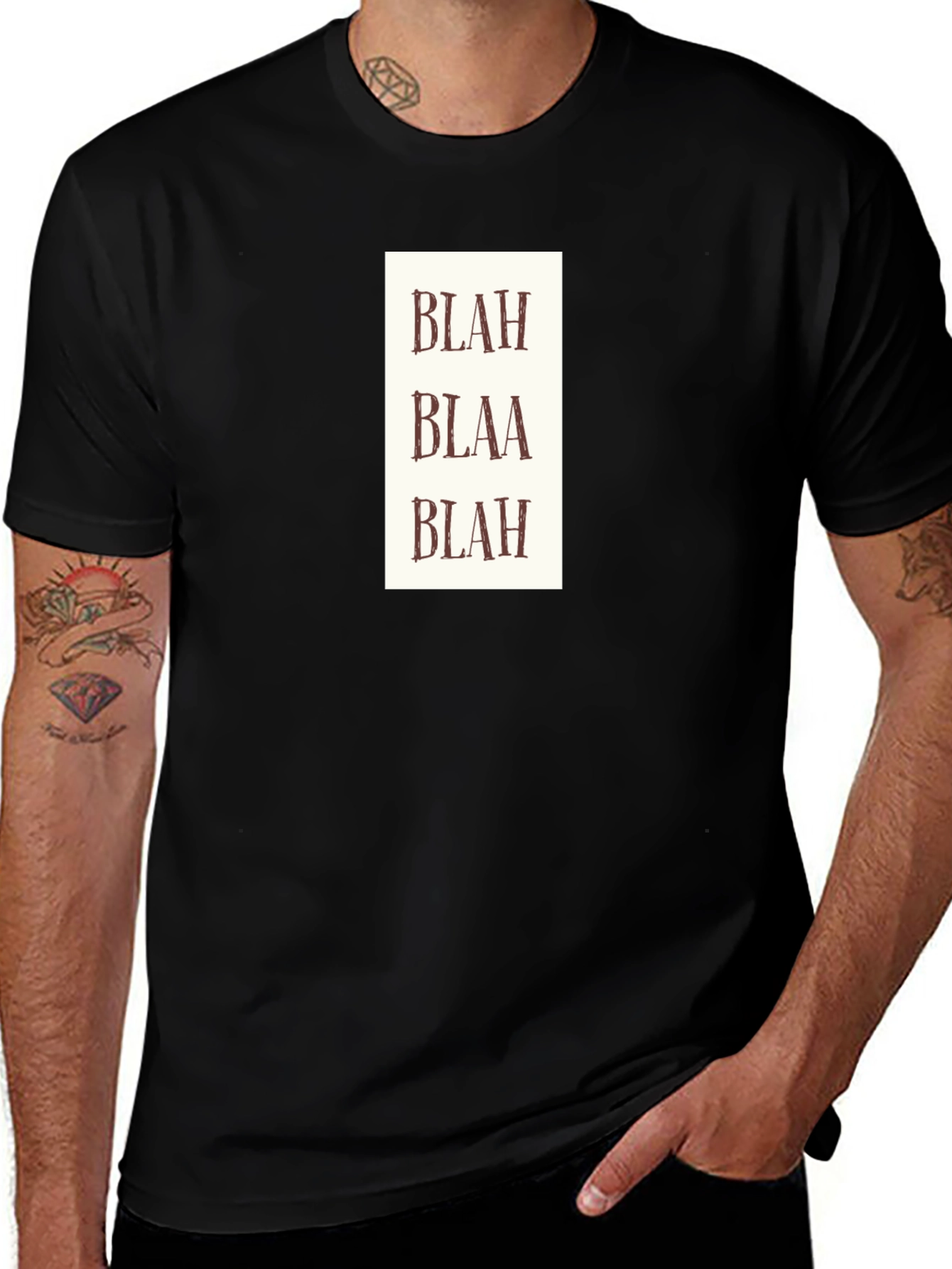 Variant 16 of Blah Blah Graphic T-Shirt - Short Sleeve Crew Neck
