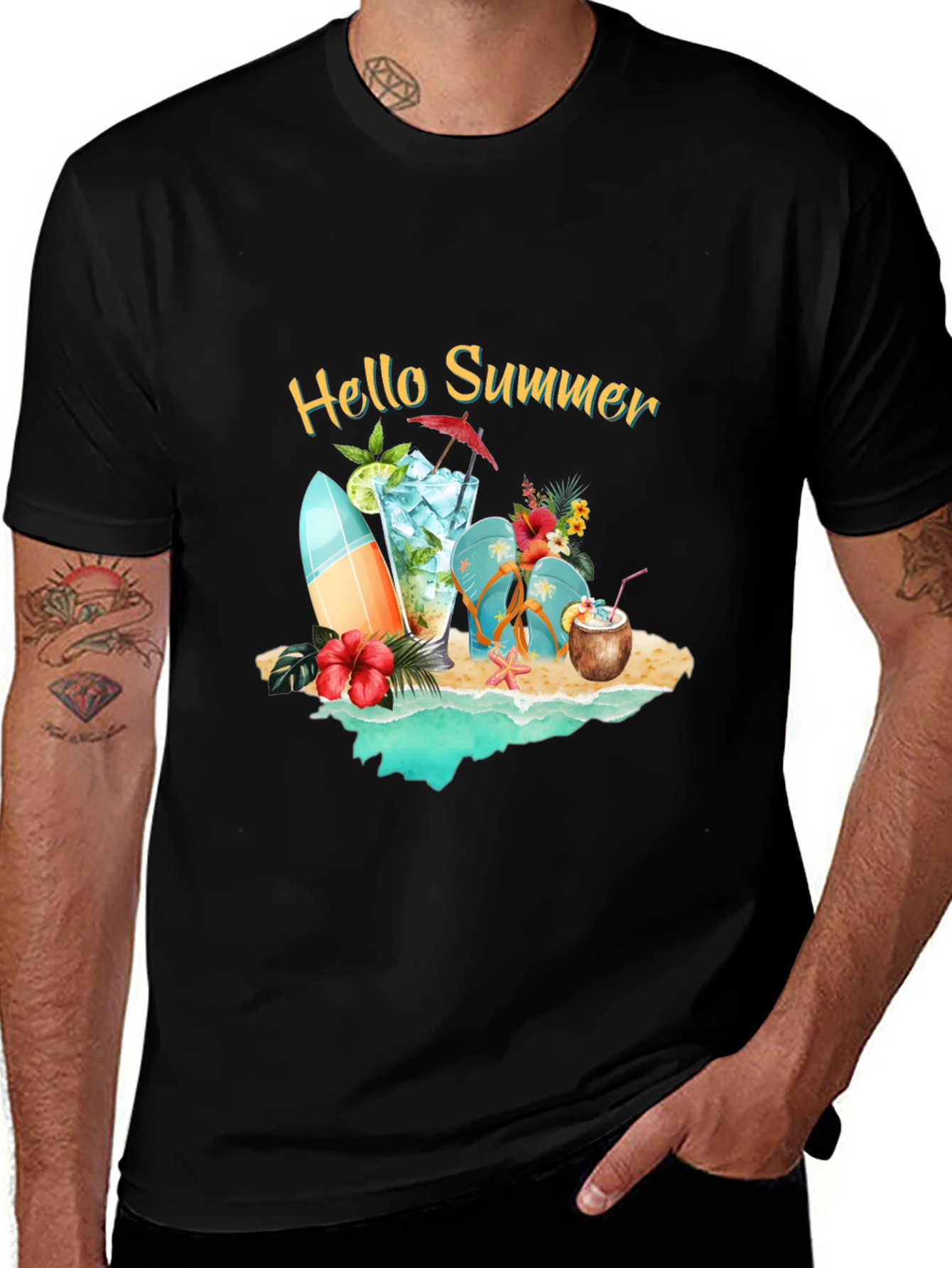 Variant 22 of Hello Summer Graphic T-Shirt
