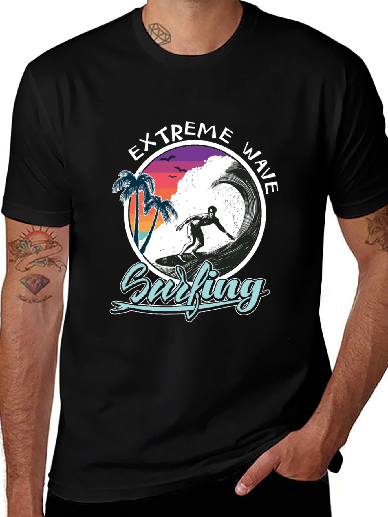 Extreme Wave Surfing T-Shirt - Stylish Graphic Tee