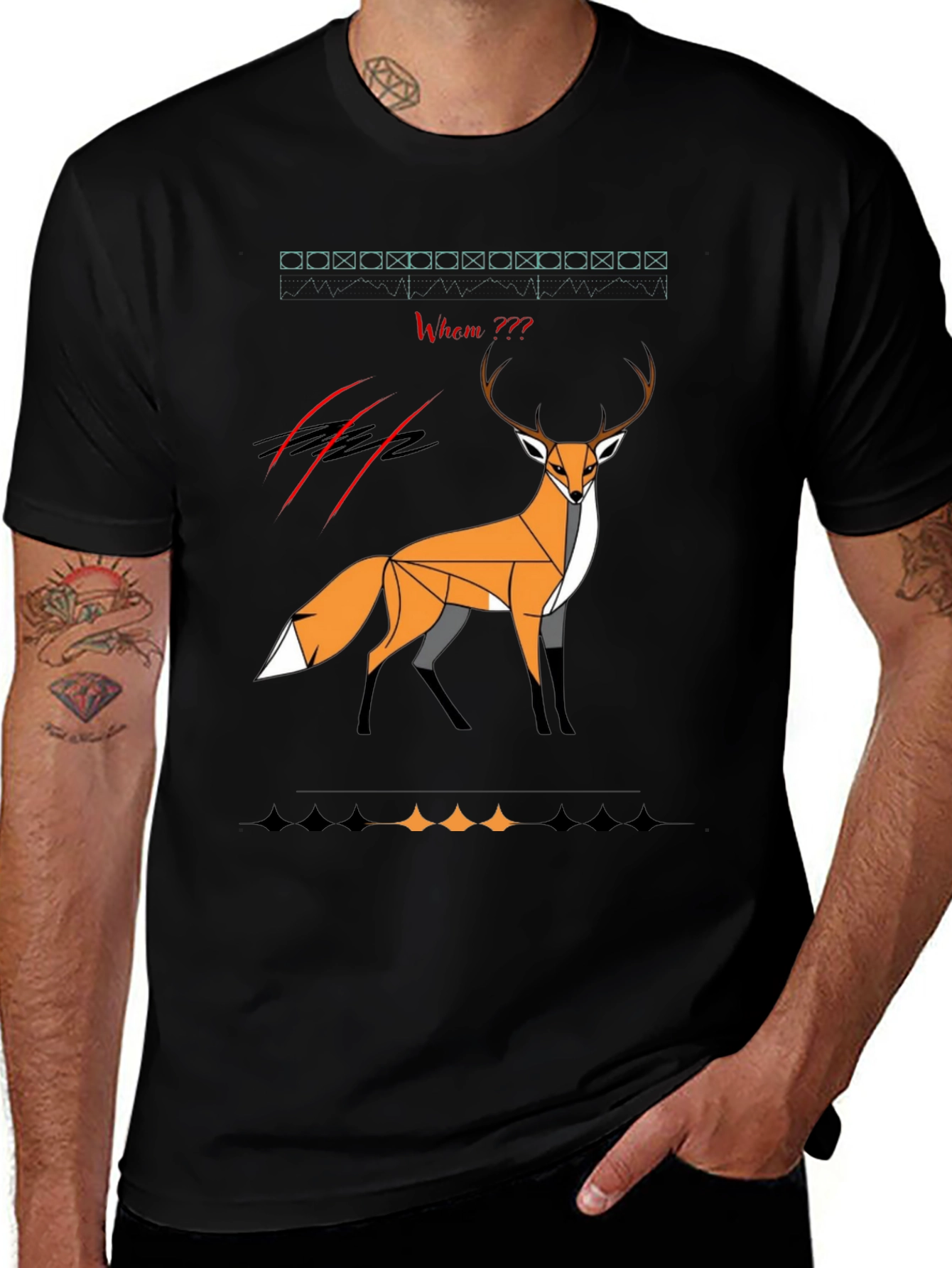 Variant 29 of Geometric Fox Graphic Tee