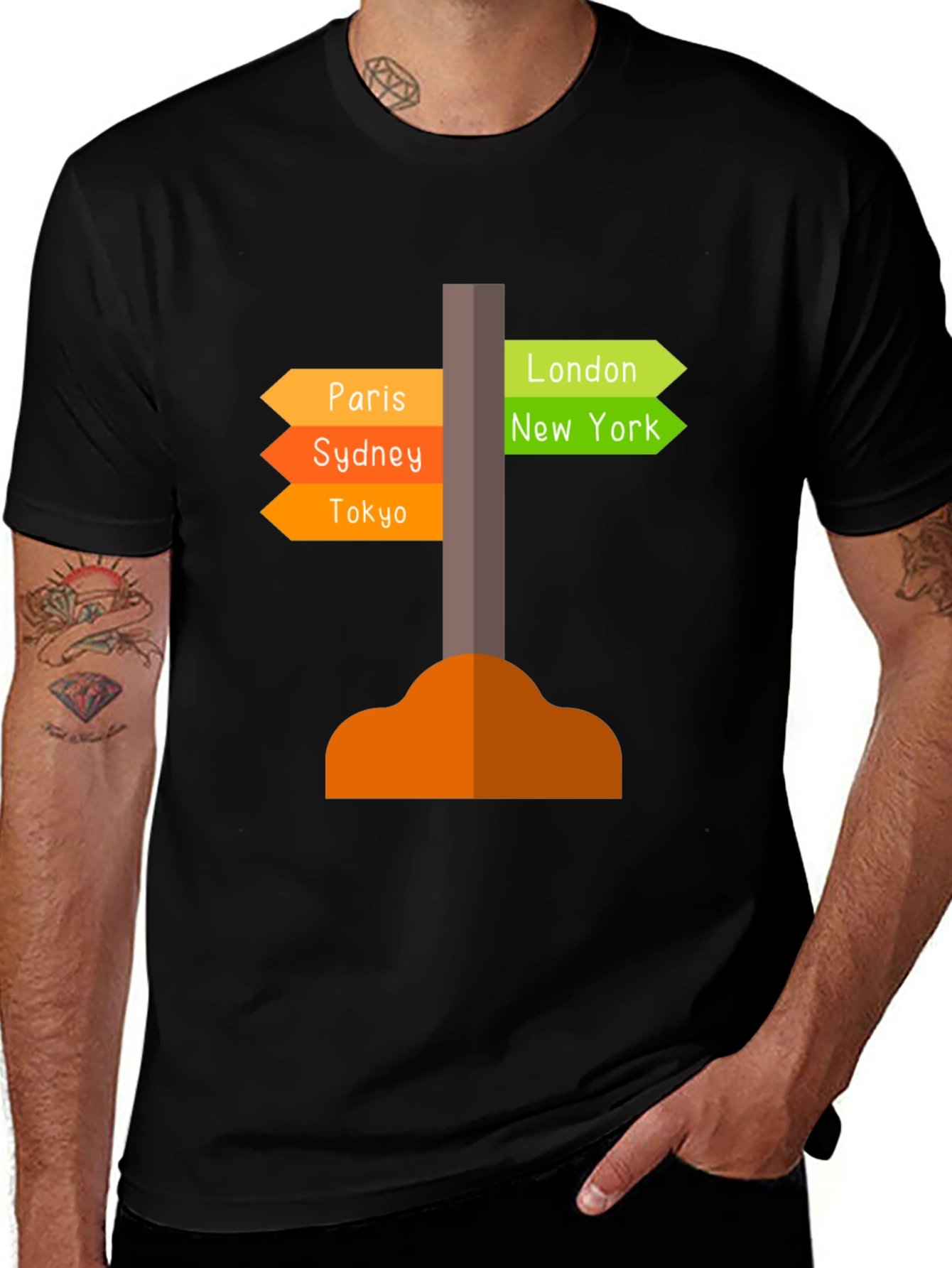 Travel Destination Sign Post T-Shirt