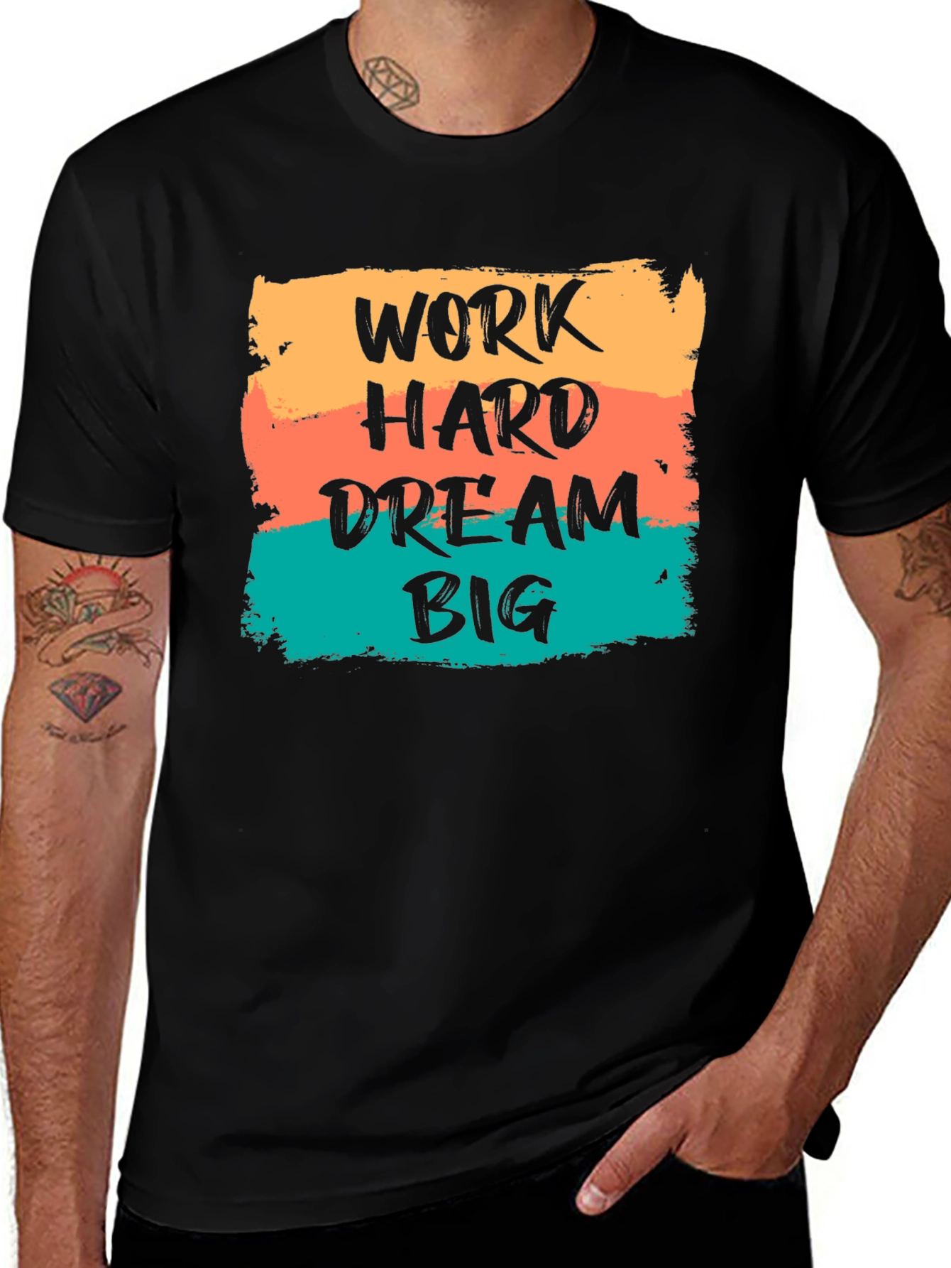 Variant 23 of Work Hard Dream Big Graphic Tee