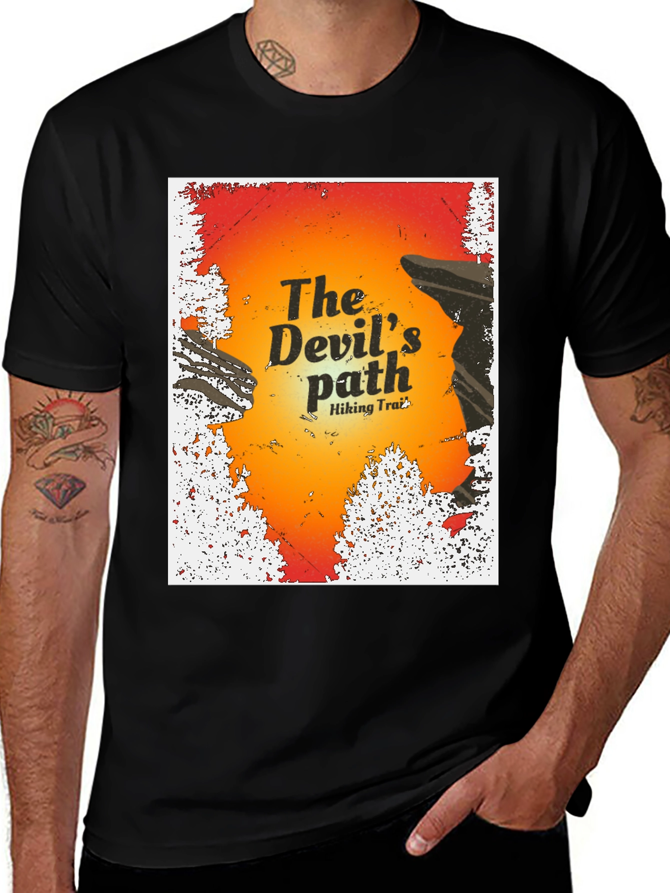 Variant 5 of Devil's Path Hiking Trail Graphic T-Shirt