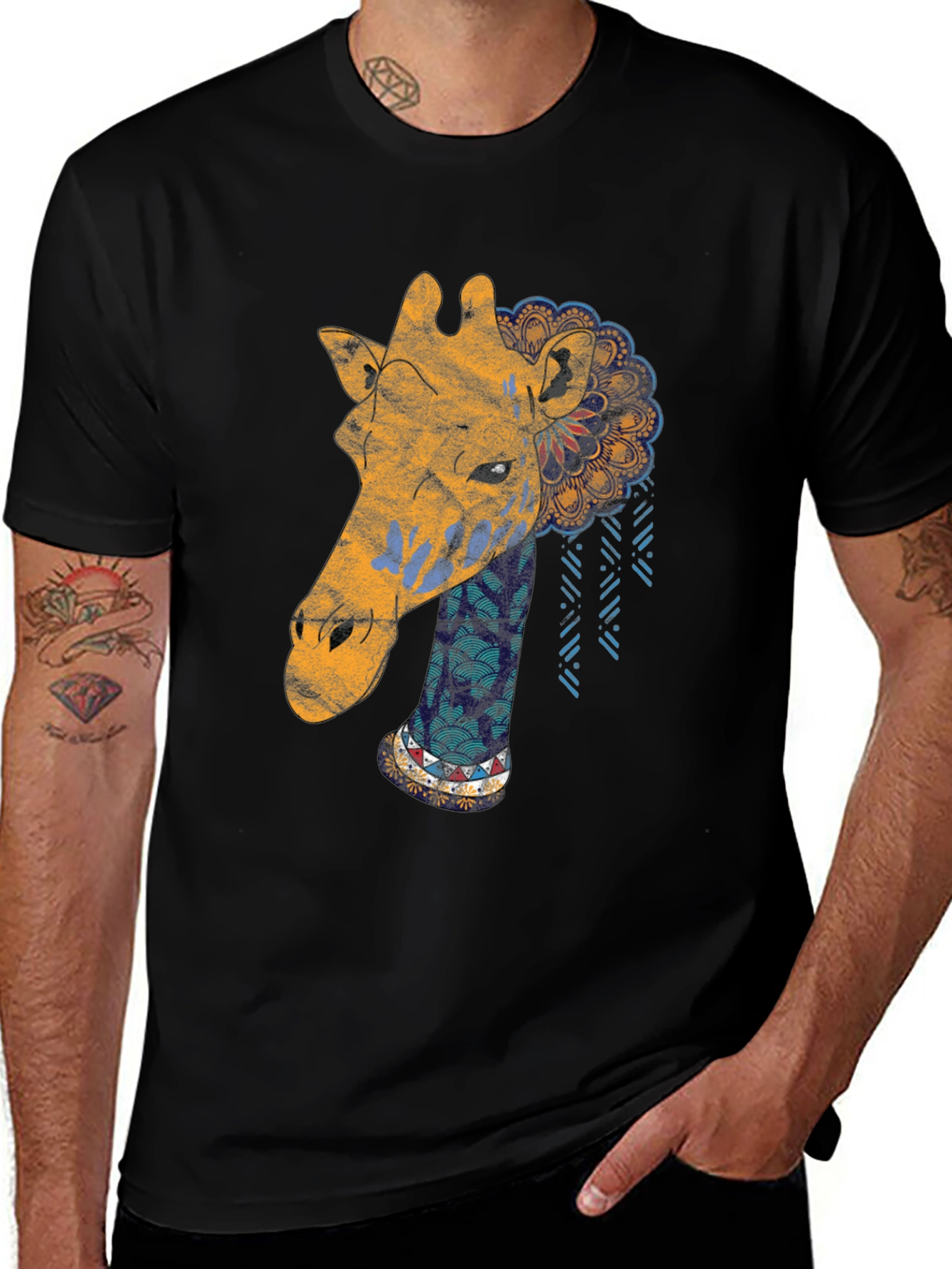 Variant 21 of Giraffe Graphic Print Men's T-Shirt
