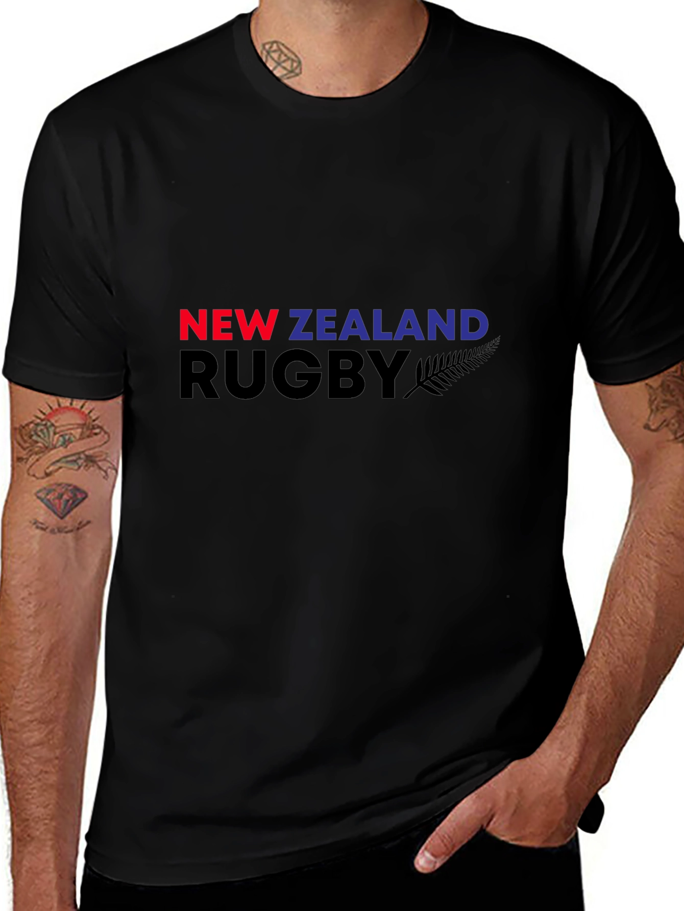 Variant 12 of New Zealand Rugby Black T-Shirt