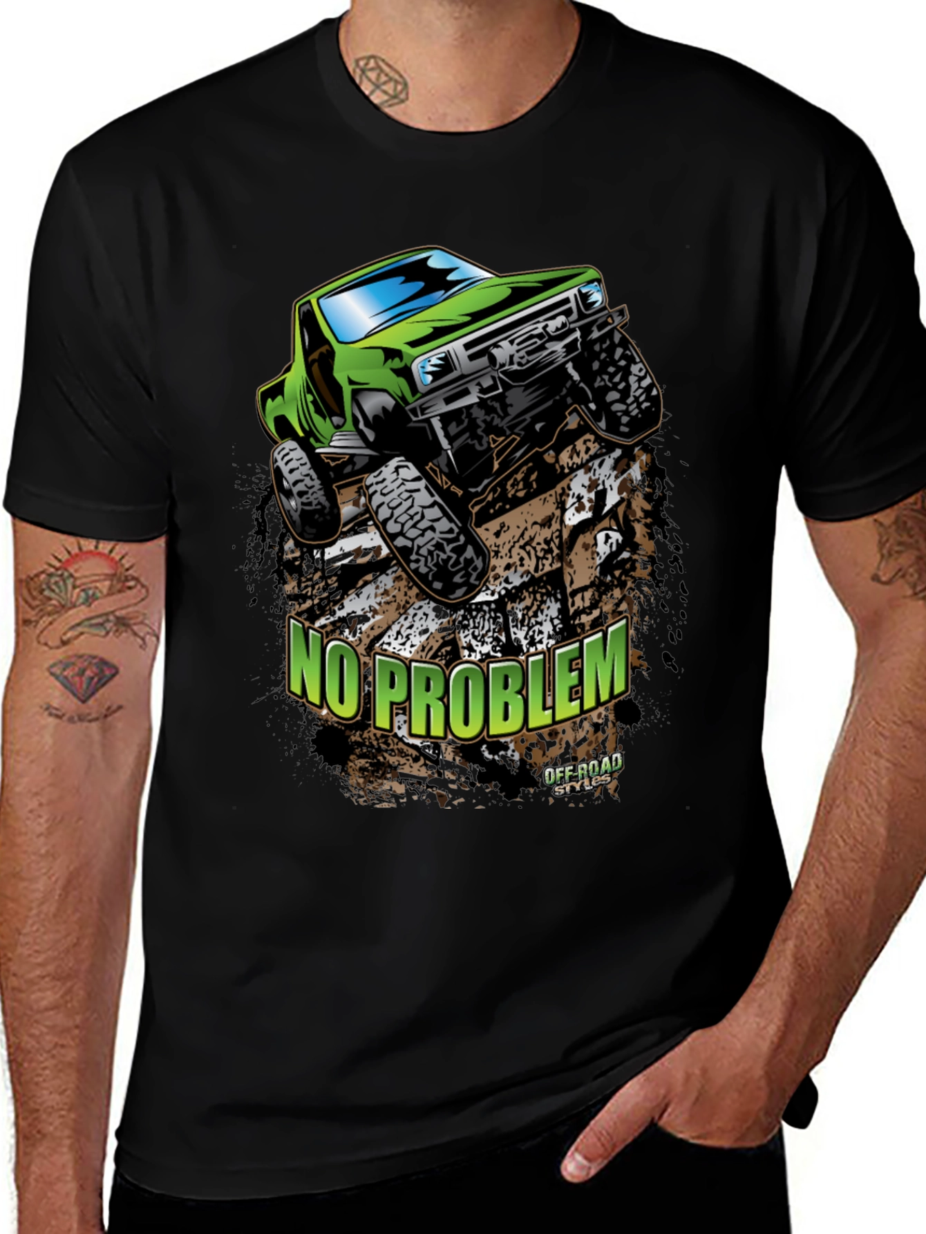 Variant 14 of No Problem Off-Road Truck Graphic T-Shirt