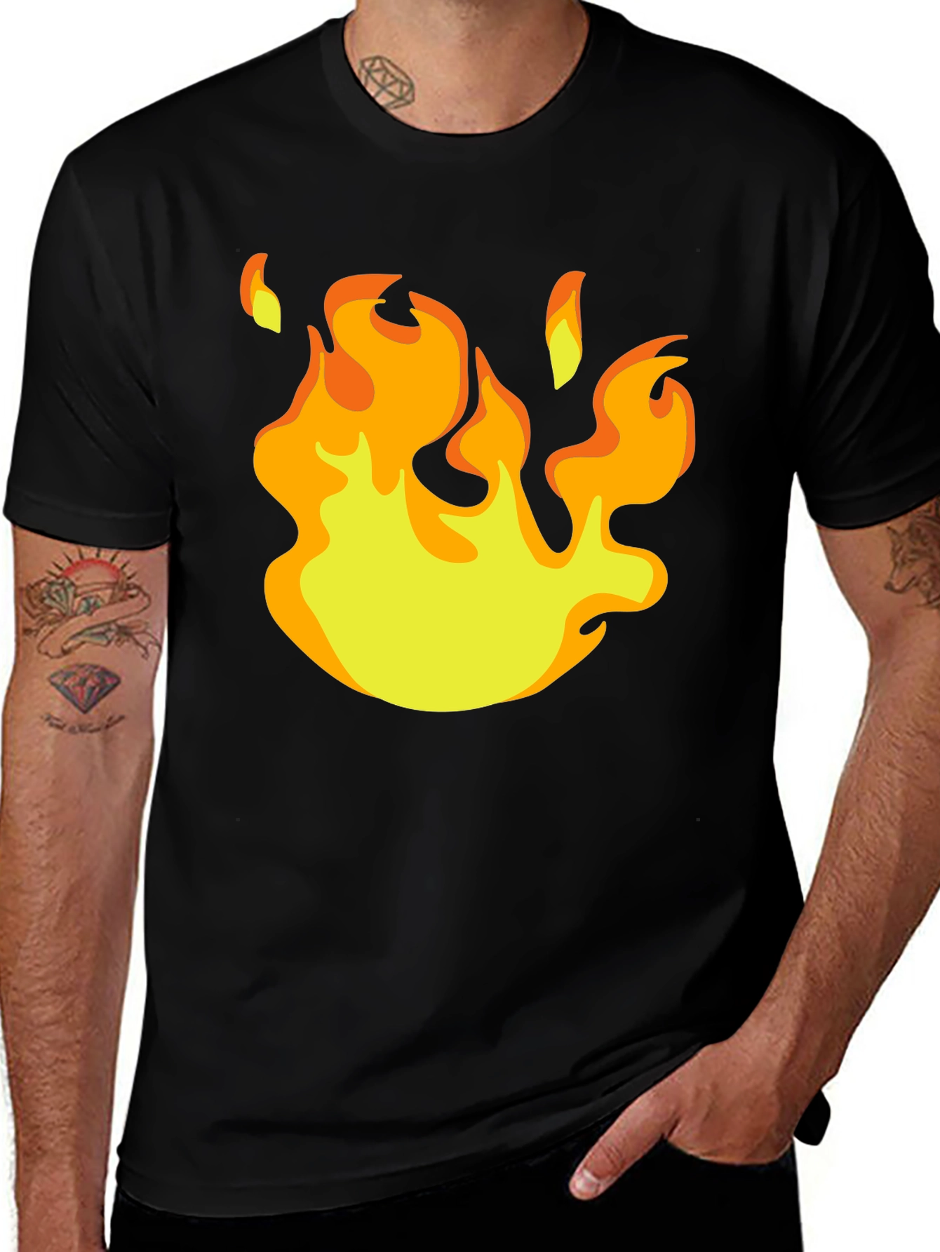Variant 21 of Flame Graphic Black T-Shirt