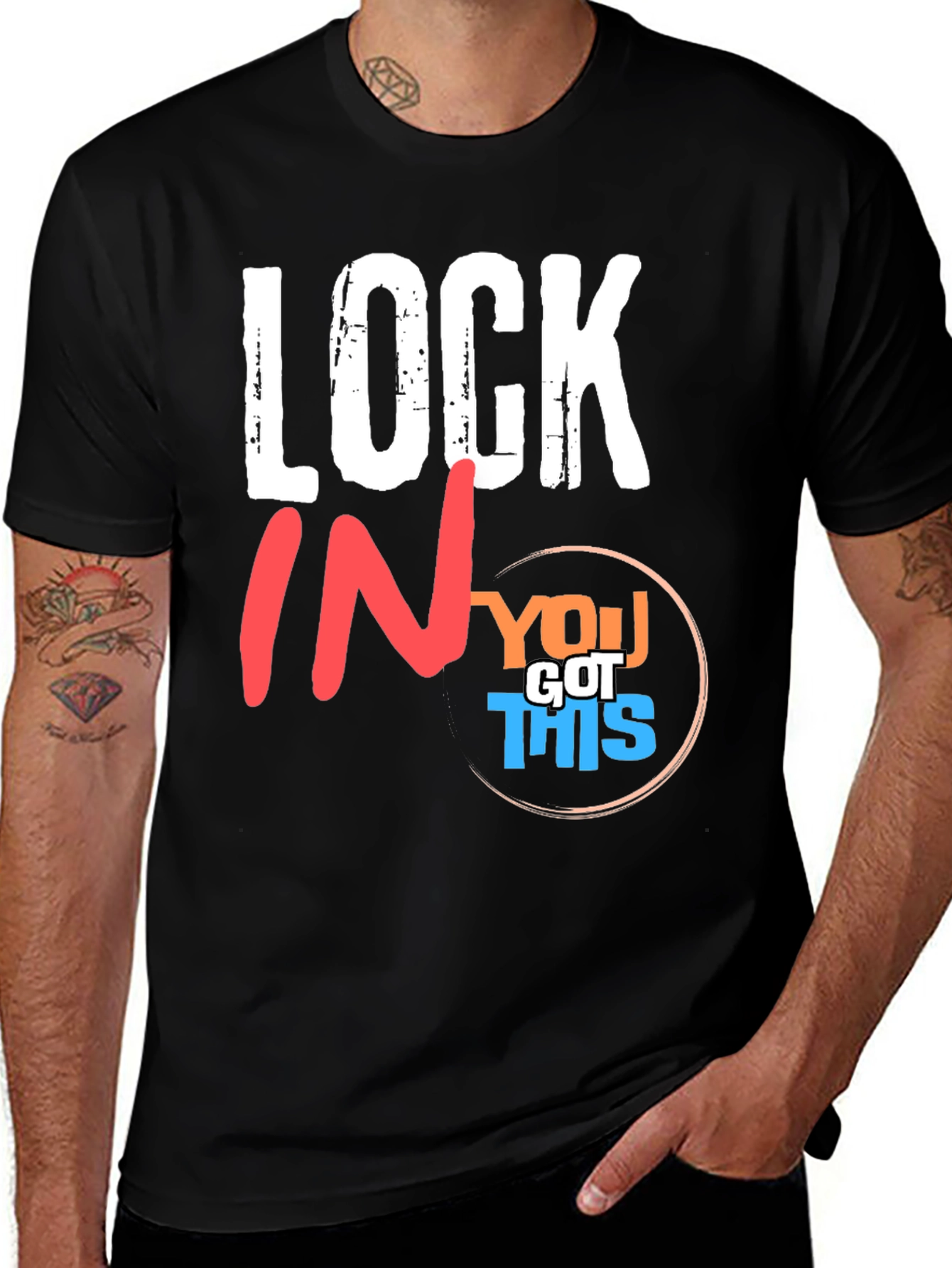 Variant 25 of Motivational Graphic Tee - "Lock In You Got This" T-Shirt