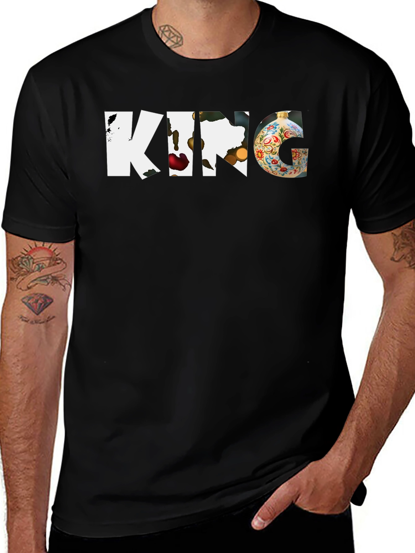 Variant 29 of King Christmas Ornament Black T-Shirt