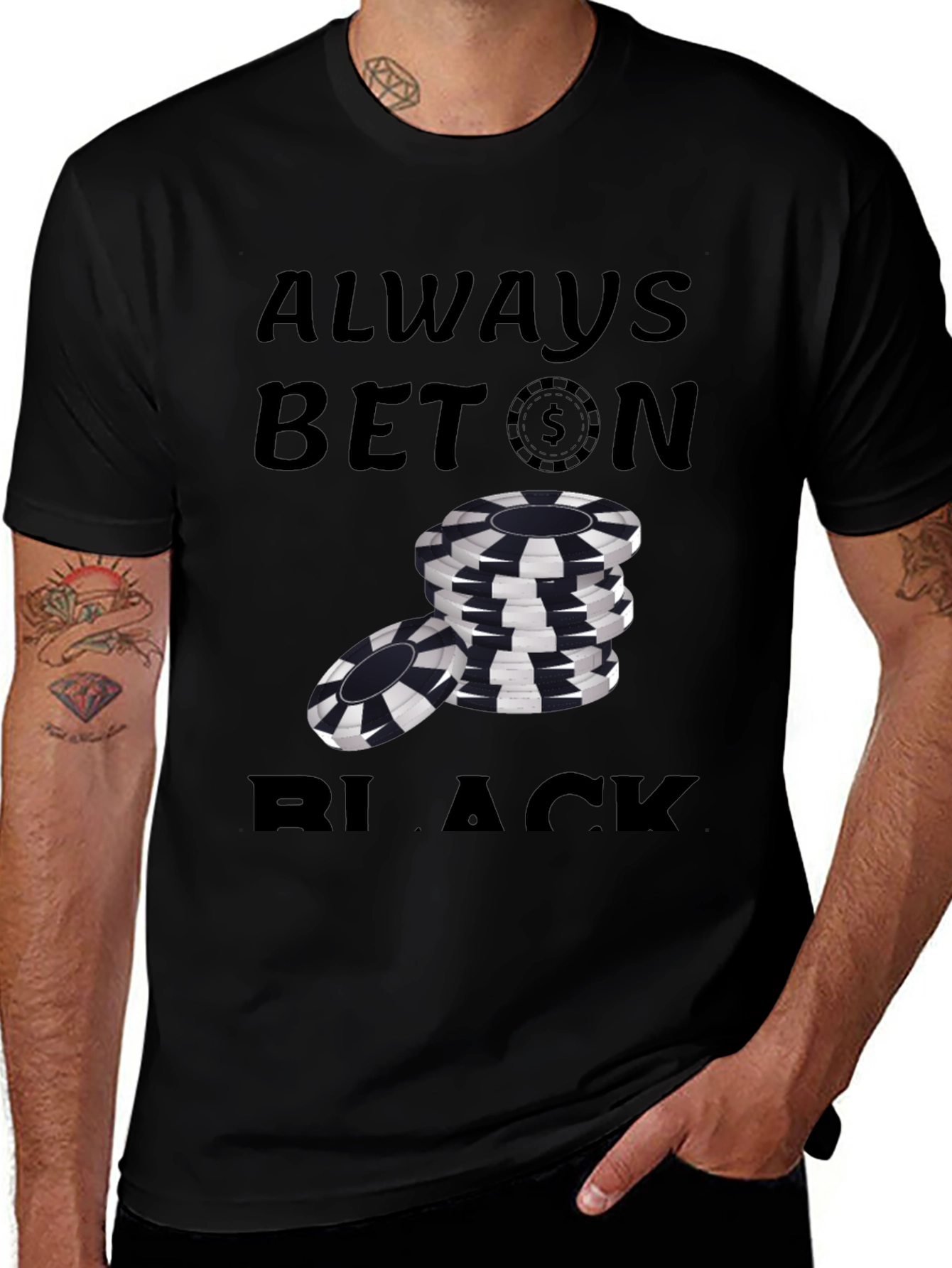 Variant 19 of Always Bet on Black T-Shirt