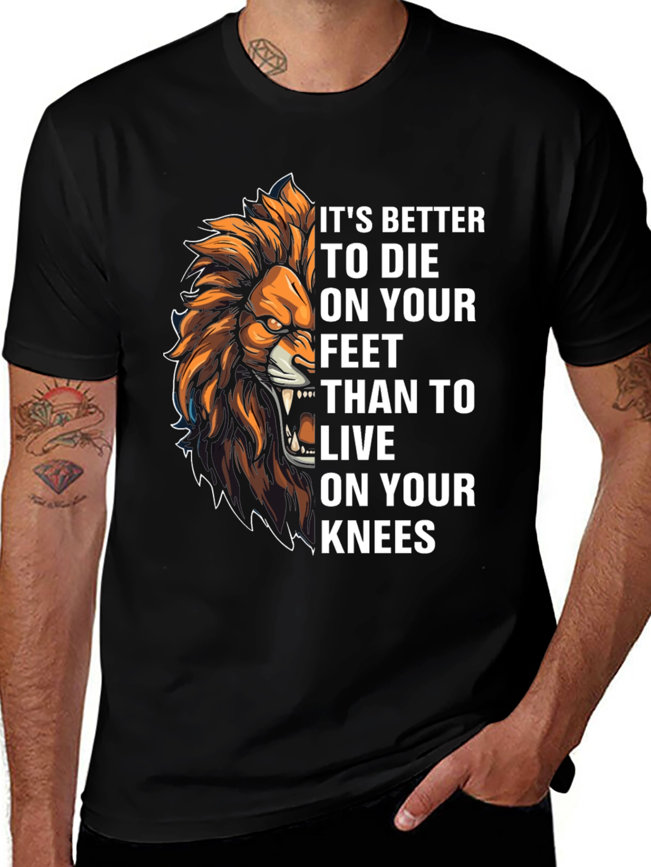 Variant 22 of Lion Courage T-Shirt: Stand Strong, Live Brave
