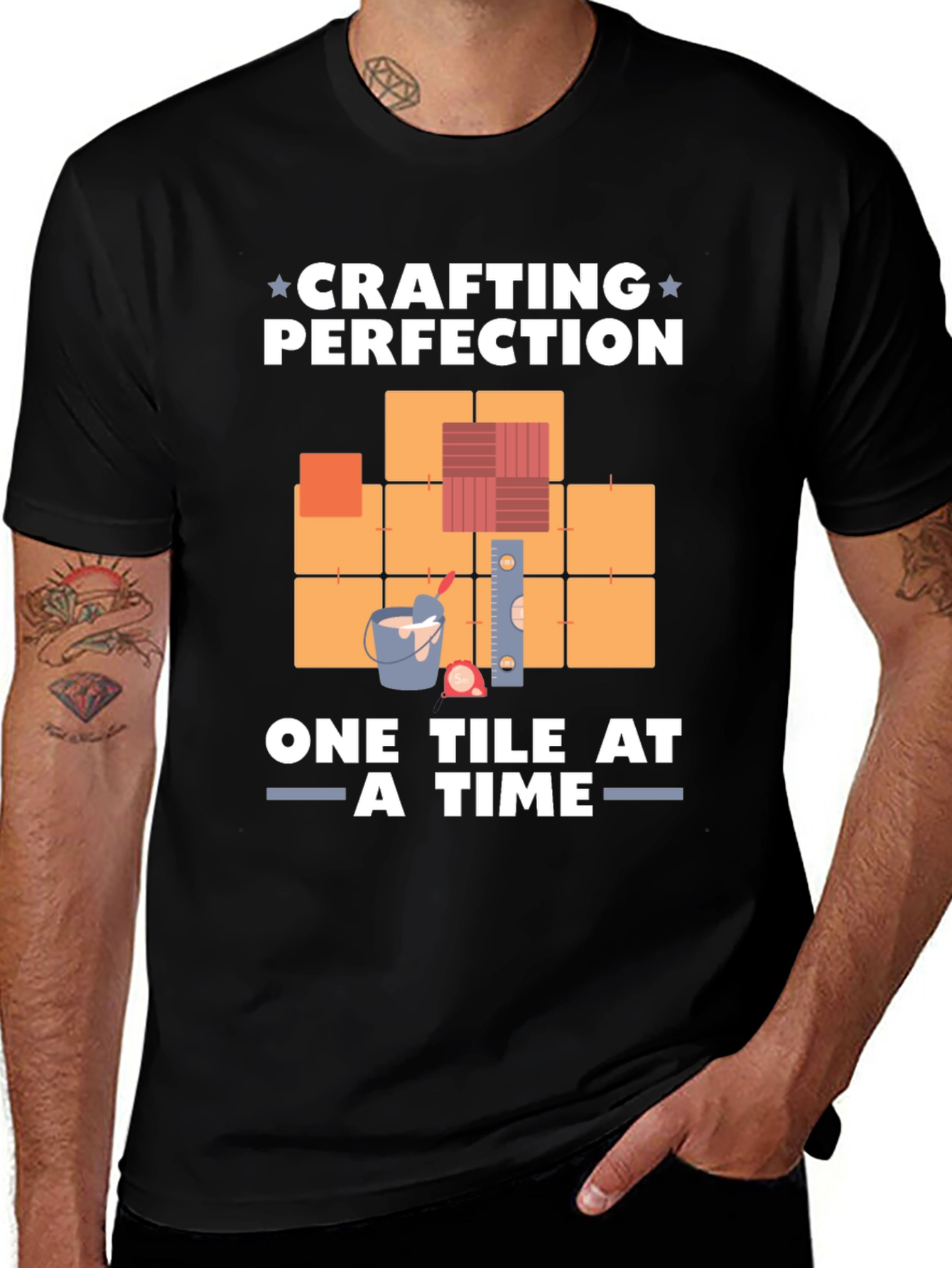 Variant 12 of Crafting Perfection T-Shirt: One Tile At A Time