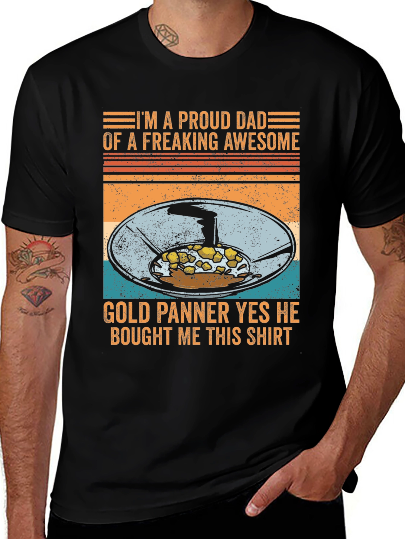 Variant 23 of Proud Dad of a Gold Panner Graphic Tee