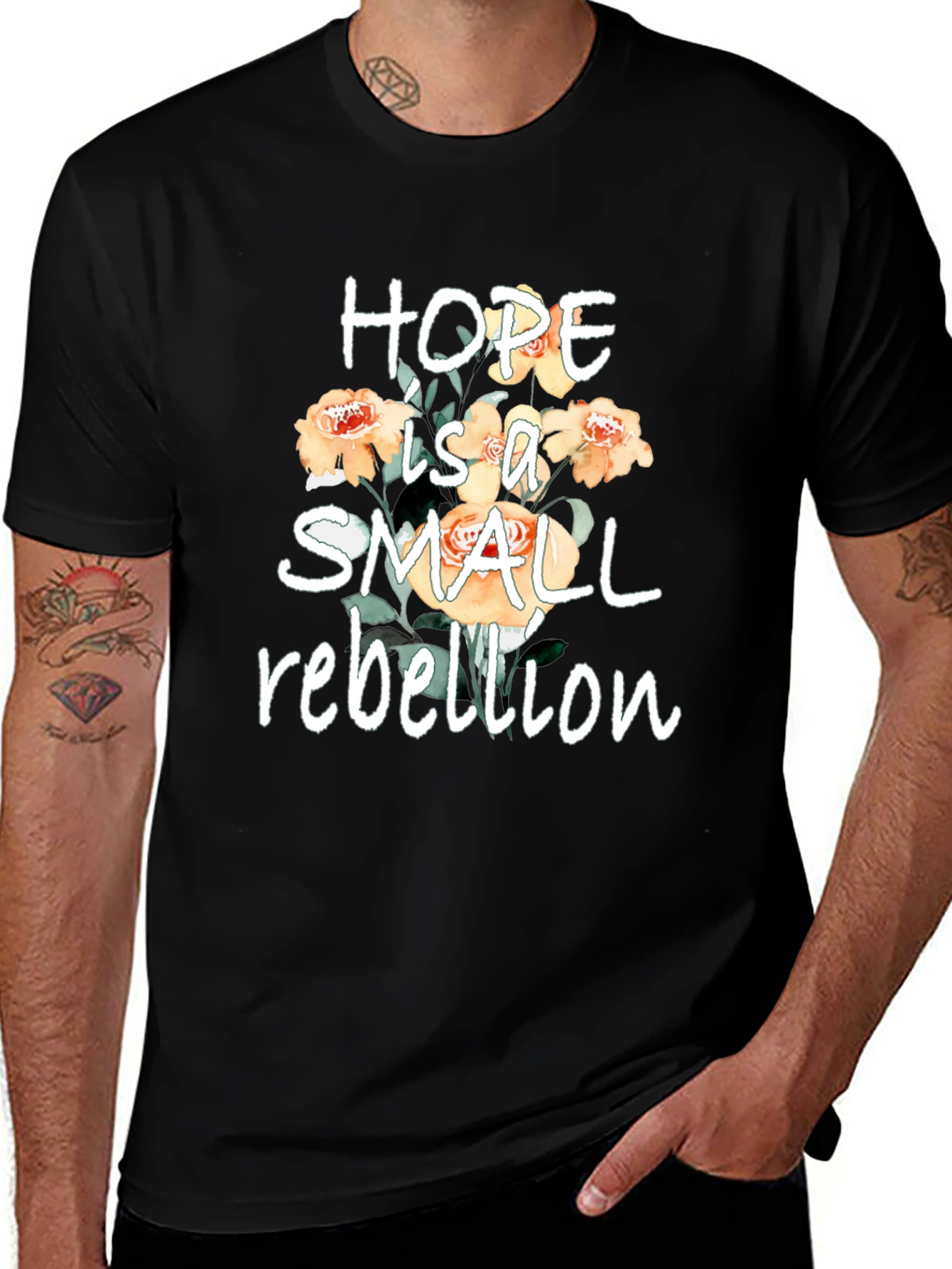 Variant 12 of Hope is a Small Rebellion Floral T-Shirt
