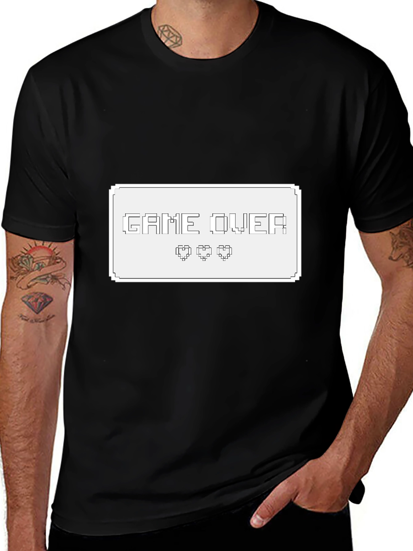Variant 9 of Game Over T-Shirt - Pixel Art Style