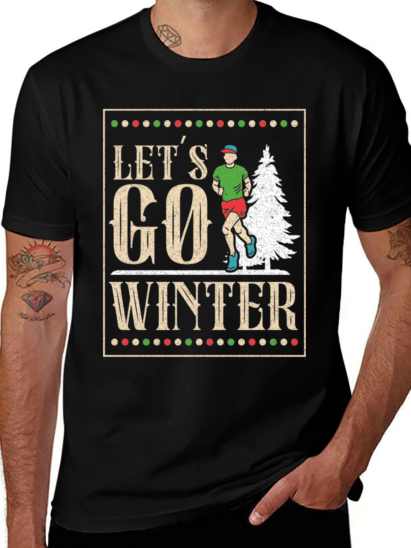 Let's Go Winter Running T-Shirt