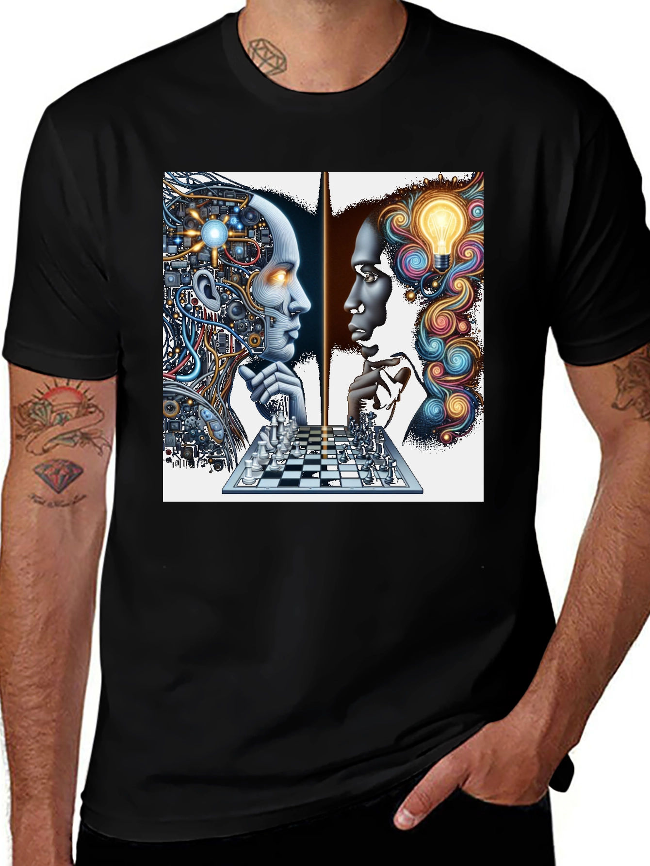 Variant 17 of Mind vs. Machine Chess Game Tee