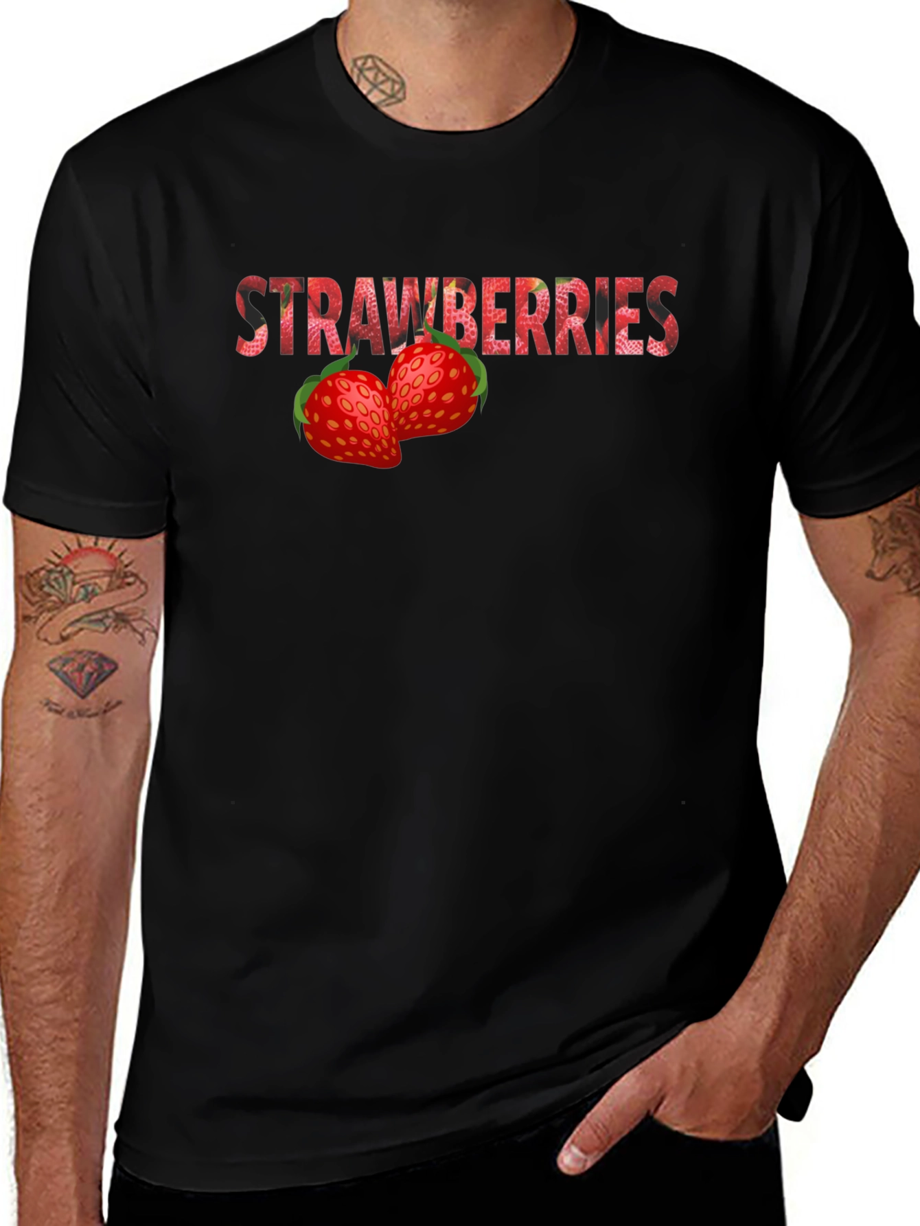 Variant 27 of Strawberry Graphic T-Shirt - Fruit Lover Tee