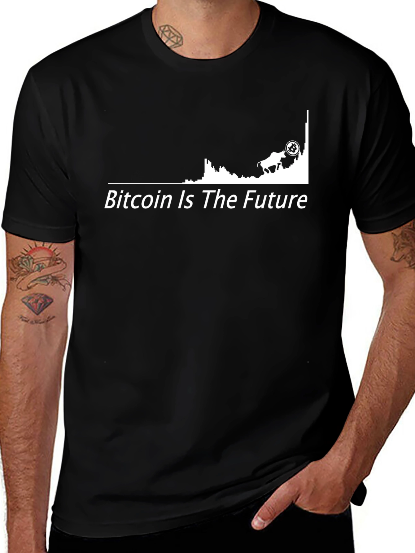 Bitcoin Is The Future Graphic Tee - Crypto Bull Run T-Shirt