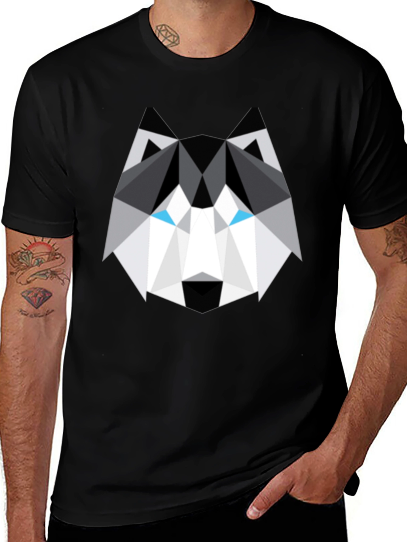 Variant 12 of Geometric Wolf T-Shirt - Modern Graphic Tee