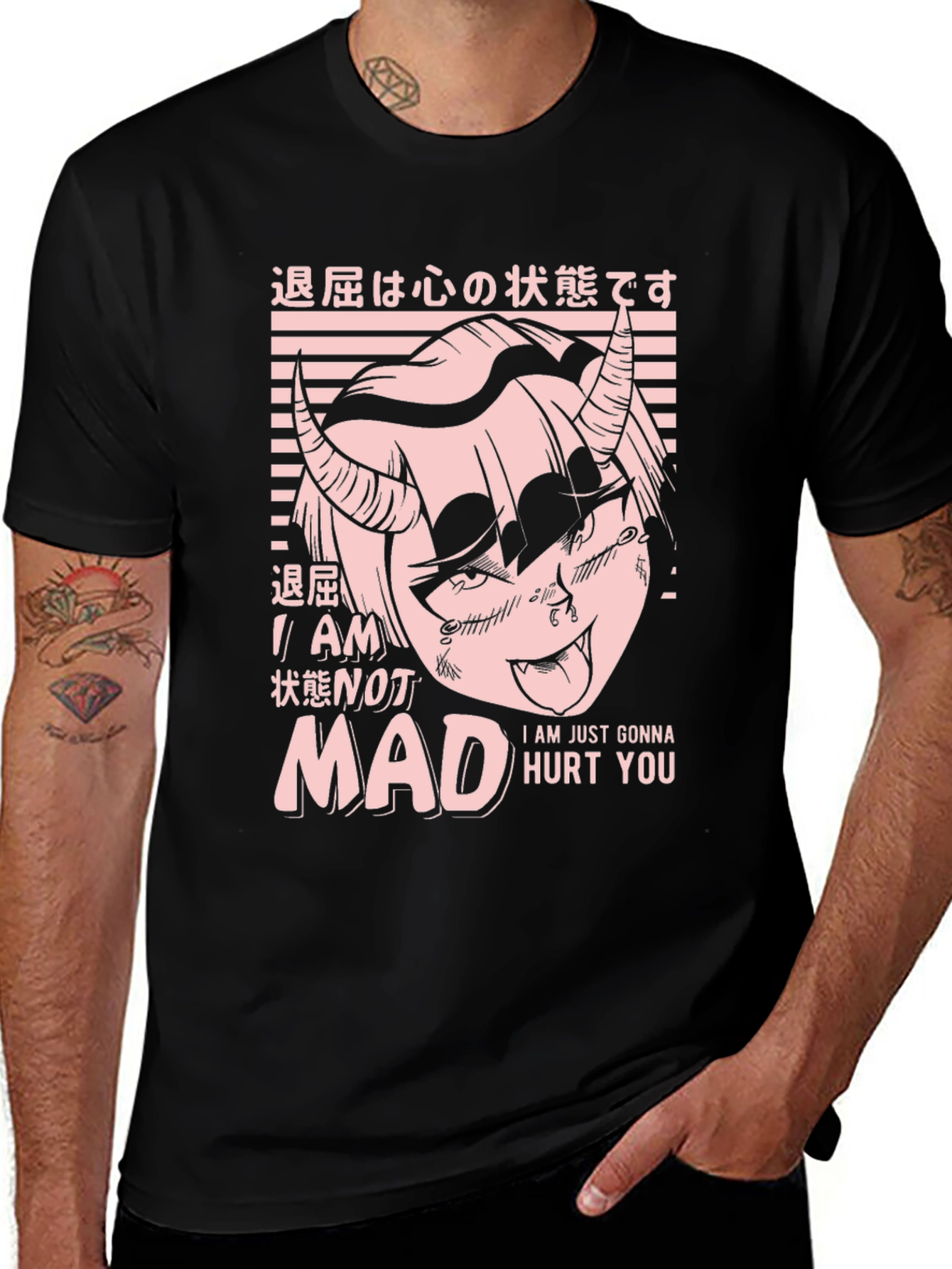 Variant 24 of Not Mad Graphic Tee - Anime Devil Girl T-Shirt