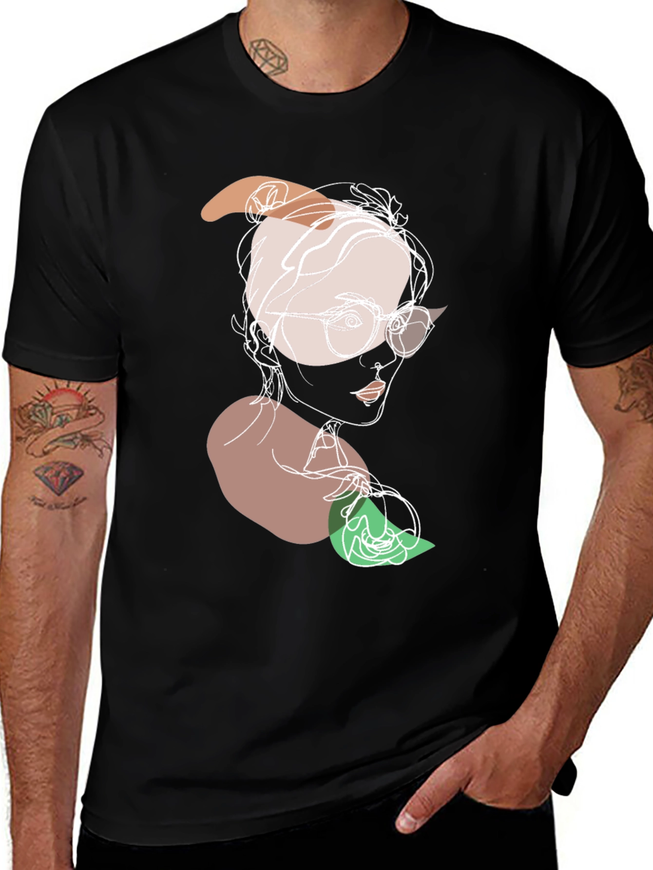 Variant 28 of Abstract Line Art Graphic Tee