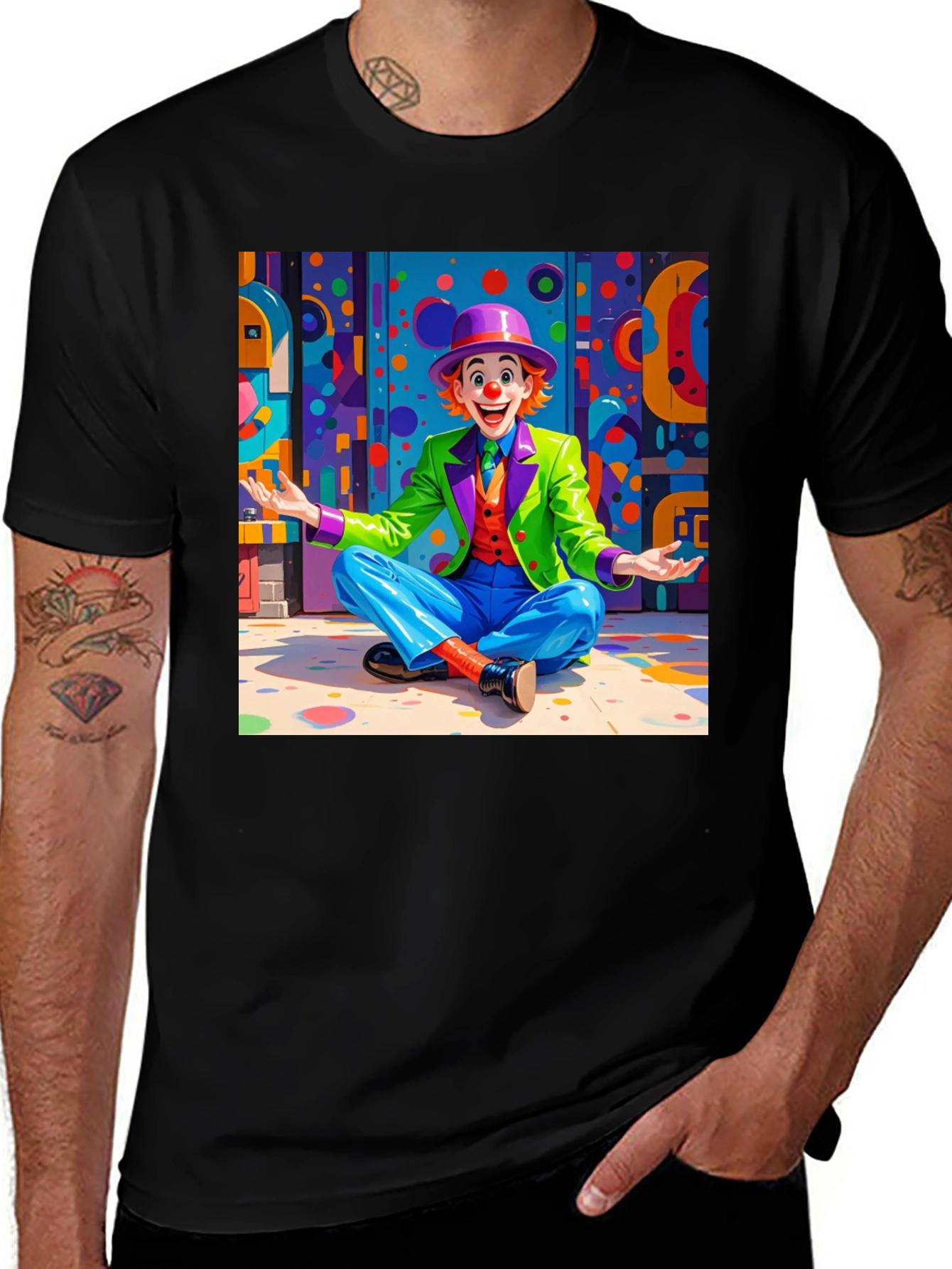 Variant 26 of Clown Graphic Tee - Whimsical Design