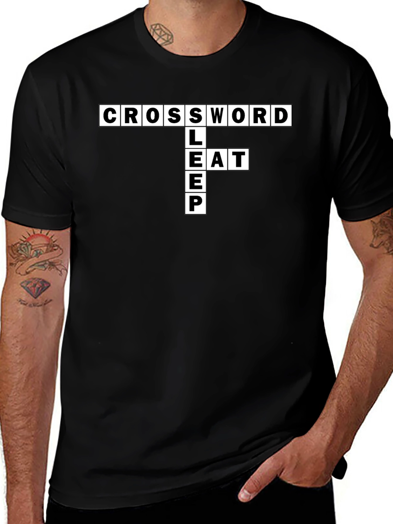 Variant 26 of Crossword Puzzle Graphic T-Shirt