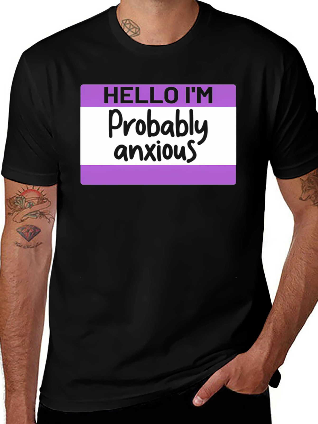 Variant 18 of Probably Anxious T-Shirt - Funny Graphic Tee