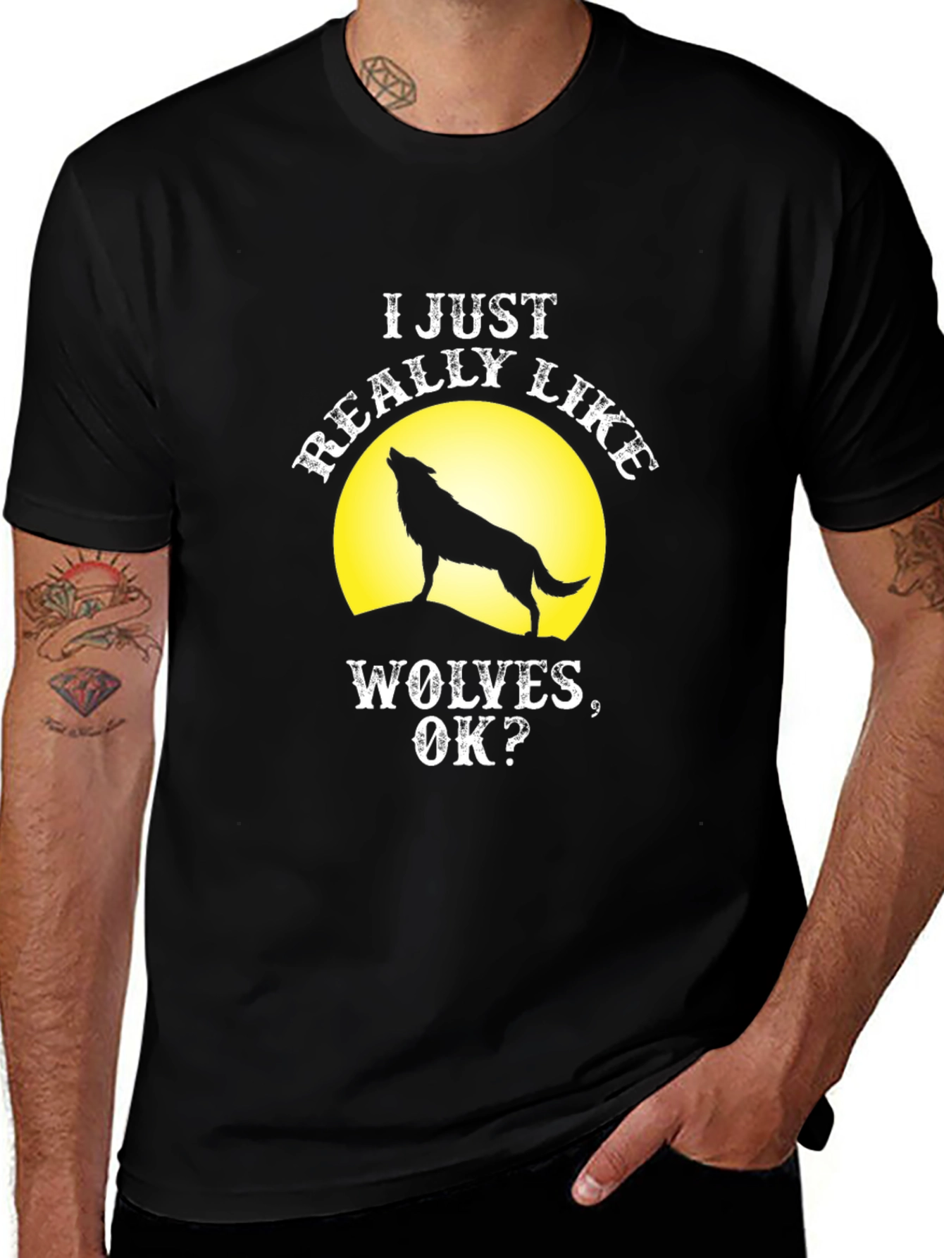 Variant 4 of I Just Really Like Wolves T-Shirt - Funny Wolf Tee