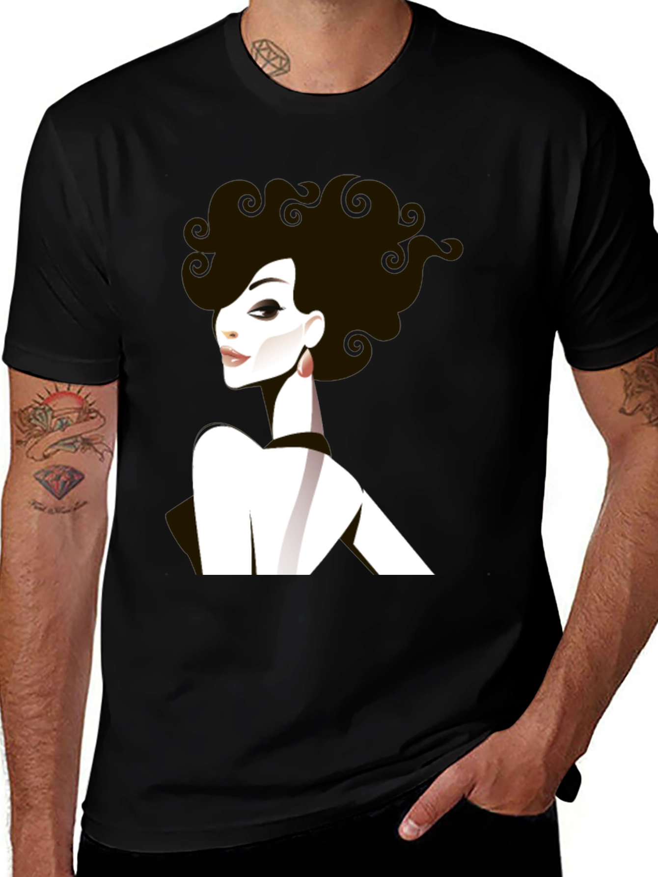 Variant 24 of Stylish Woman Graphic T-Shirt - Bold Fashion Tee