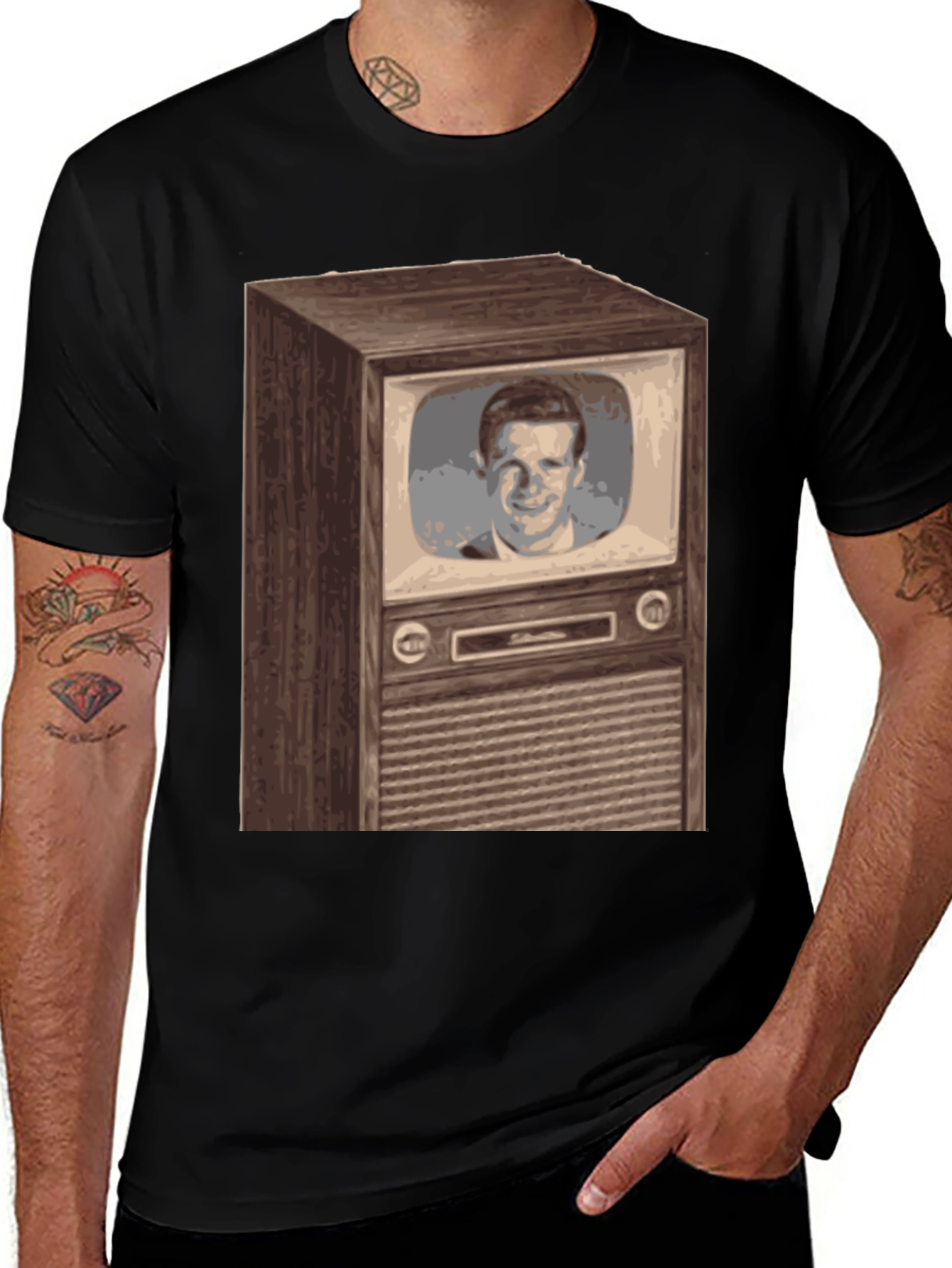 Variant 18 of Retro TV Graphic T-Shirt - Vintage Style Tee