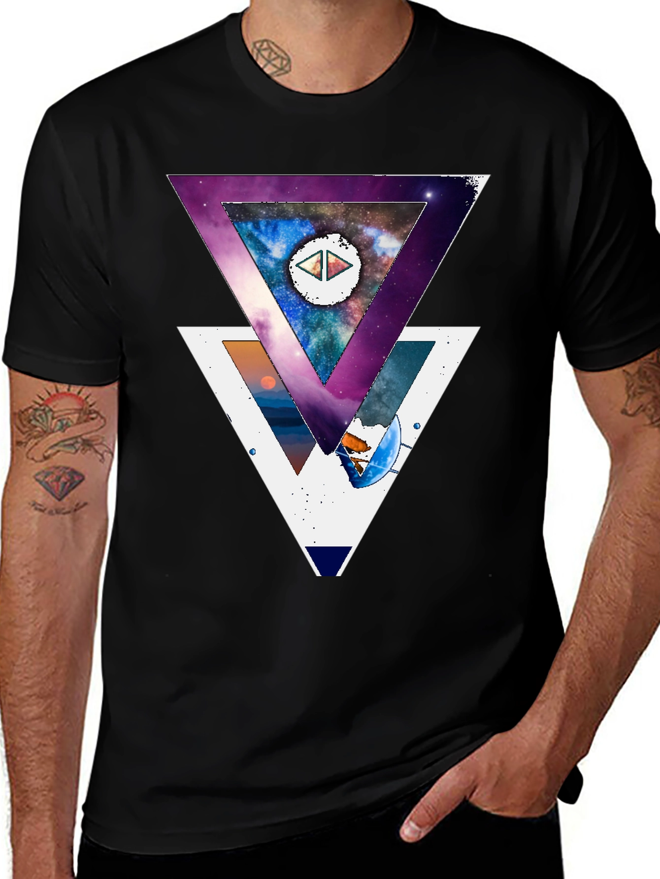 Variant 20 of Geometric Galaxy T-Shirt - Modern Abstract Design