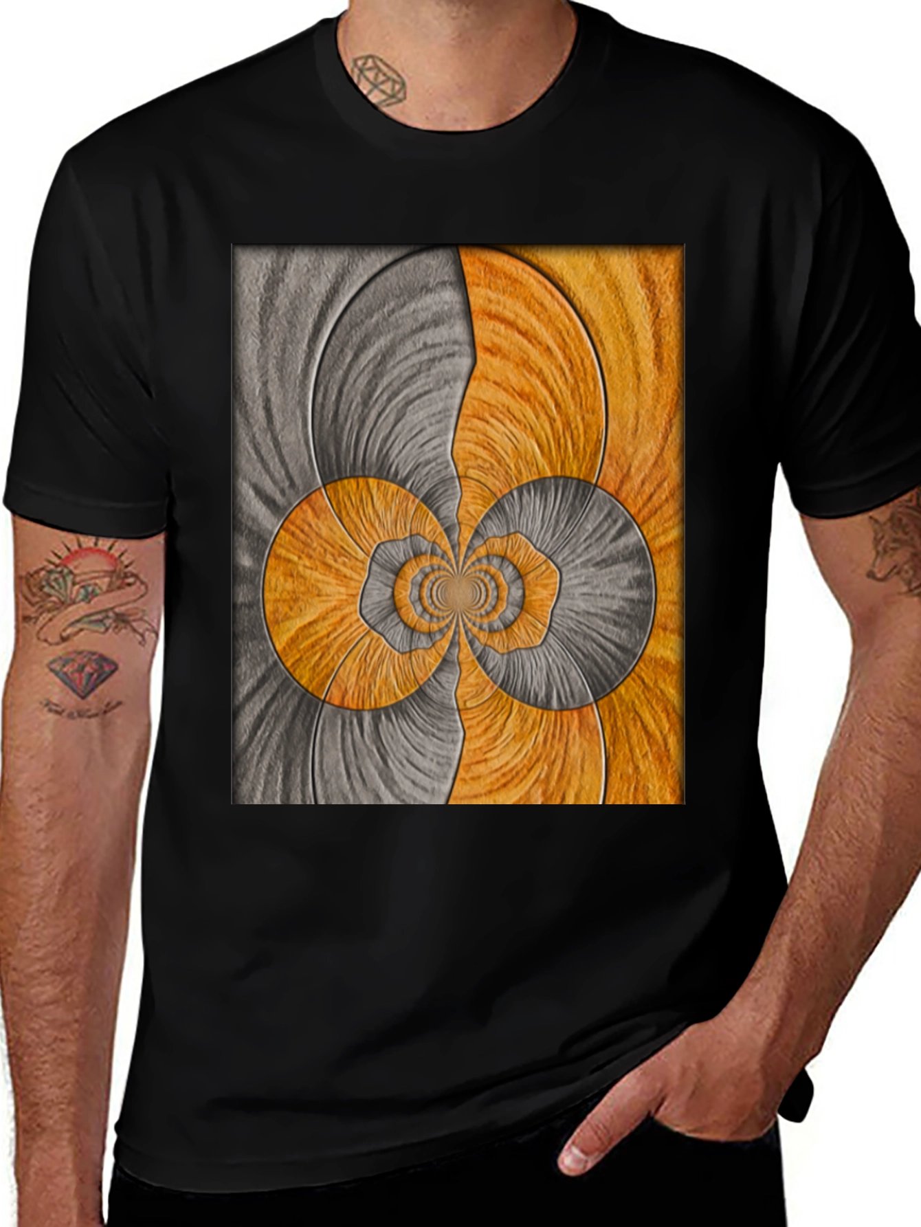 Variant 28 of Abstract Swirl Graphic Tee - Artistic Comfort